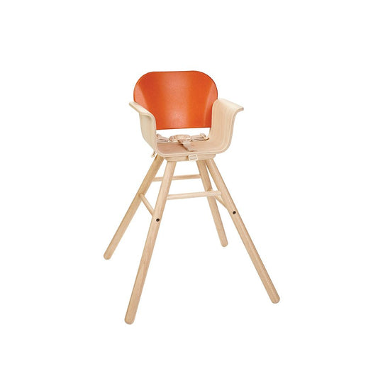 Wooden High Chair - Orange