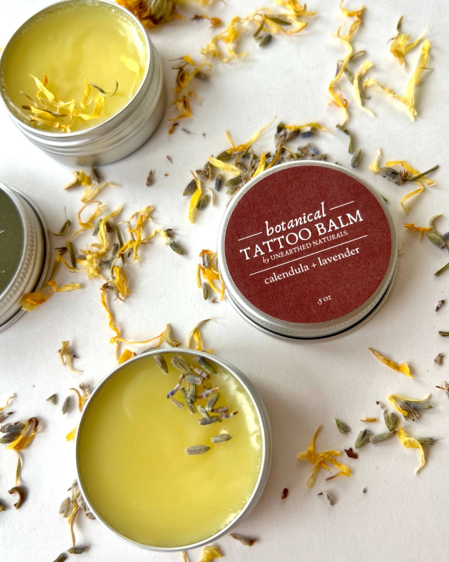 Botanical Tattoo Balm - Calendula Salve: Natural Calendula
