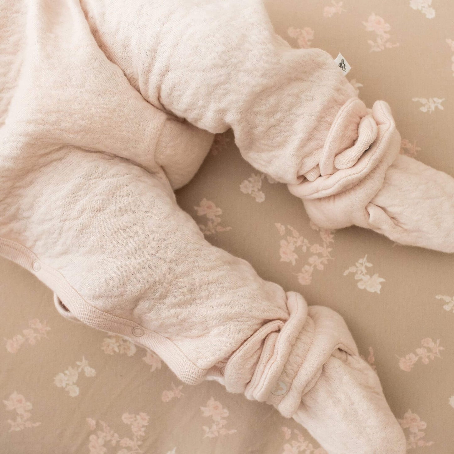 Baby Girl Organic Quilted Jumpsuit - Ranunculus