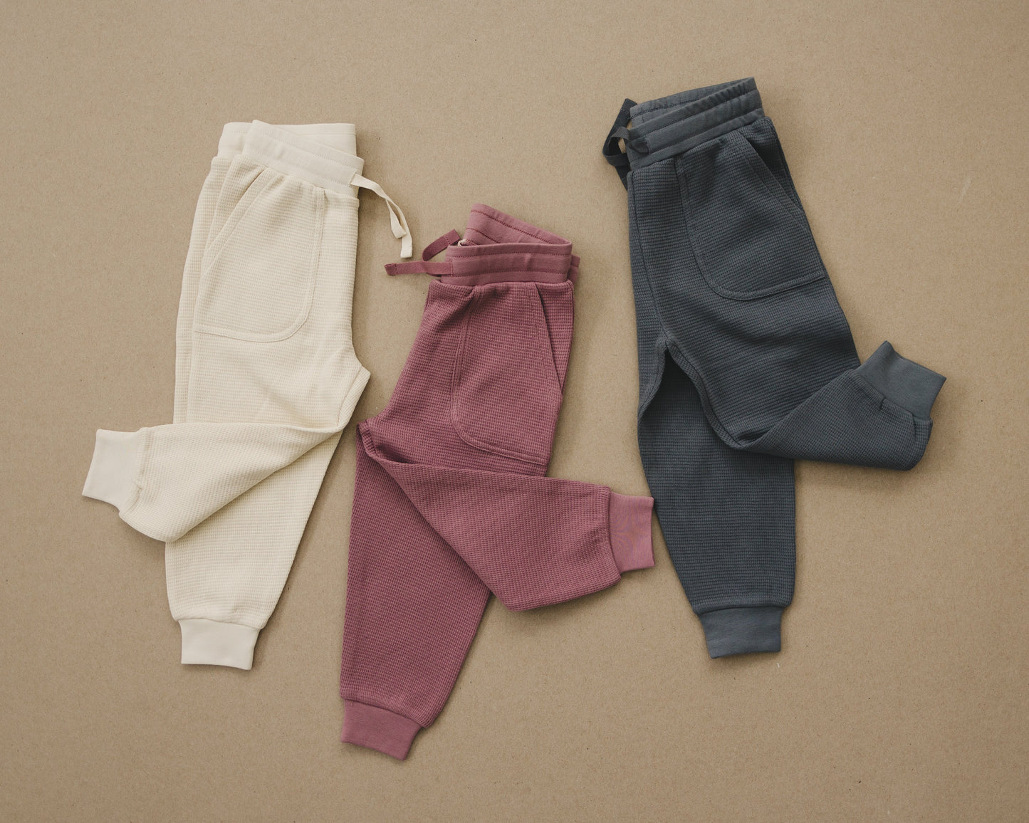 Organic Baby & Toddler Waffle Joggers - Frost