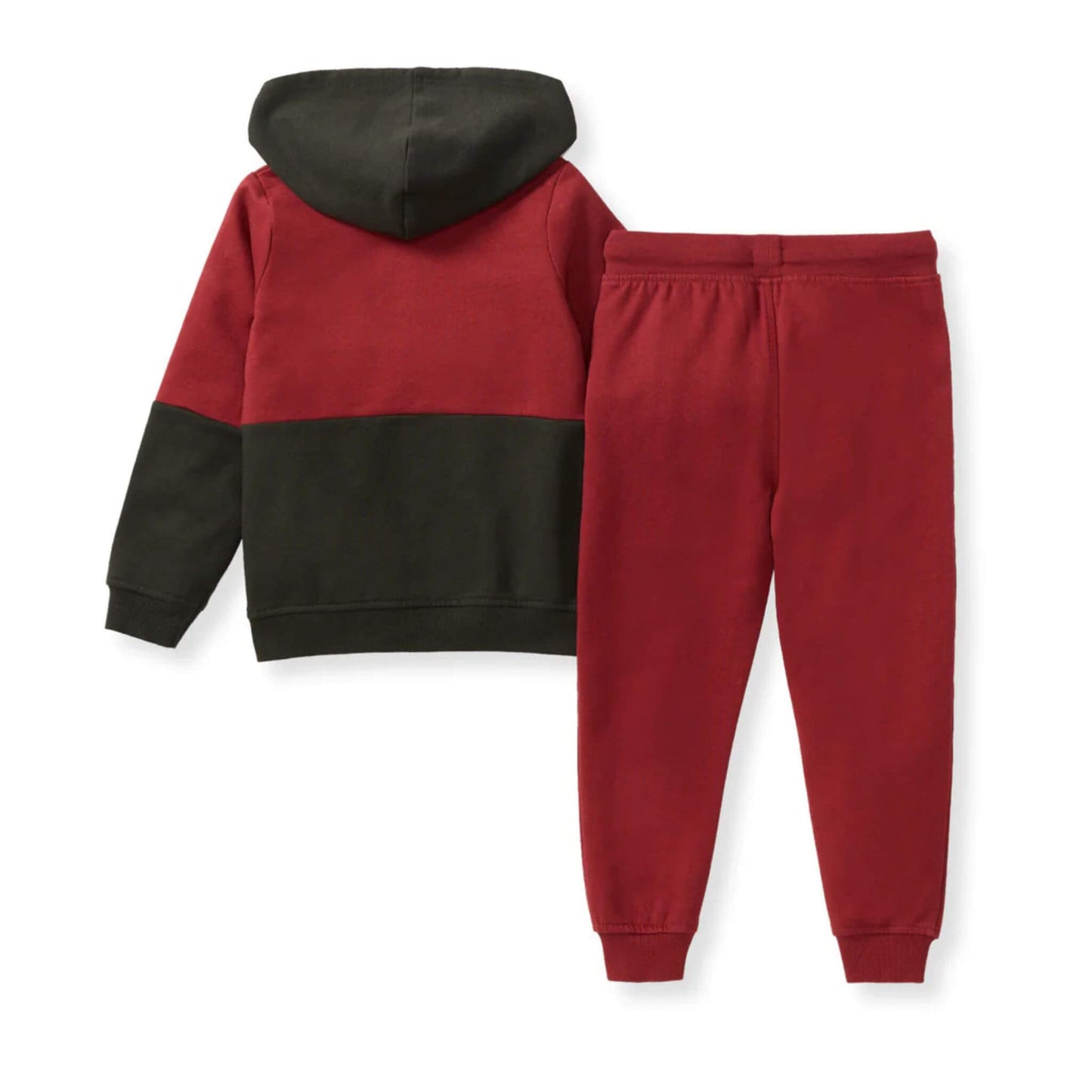 Color Blocked Baby & Toddler Sweatshirt Set - Brick