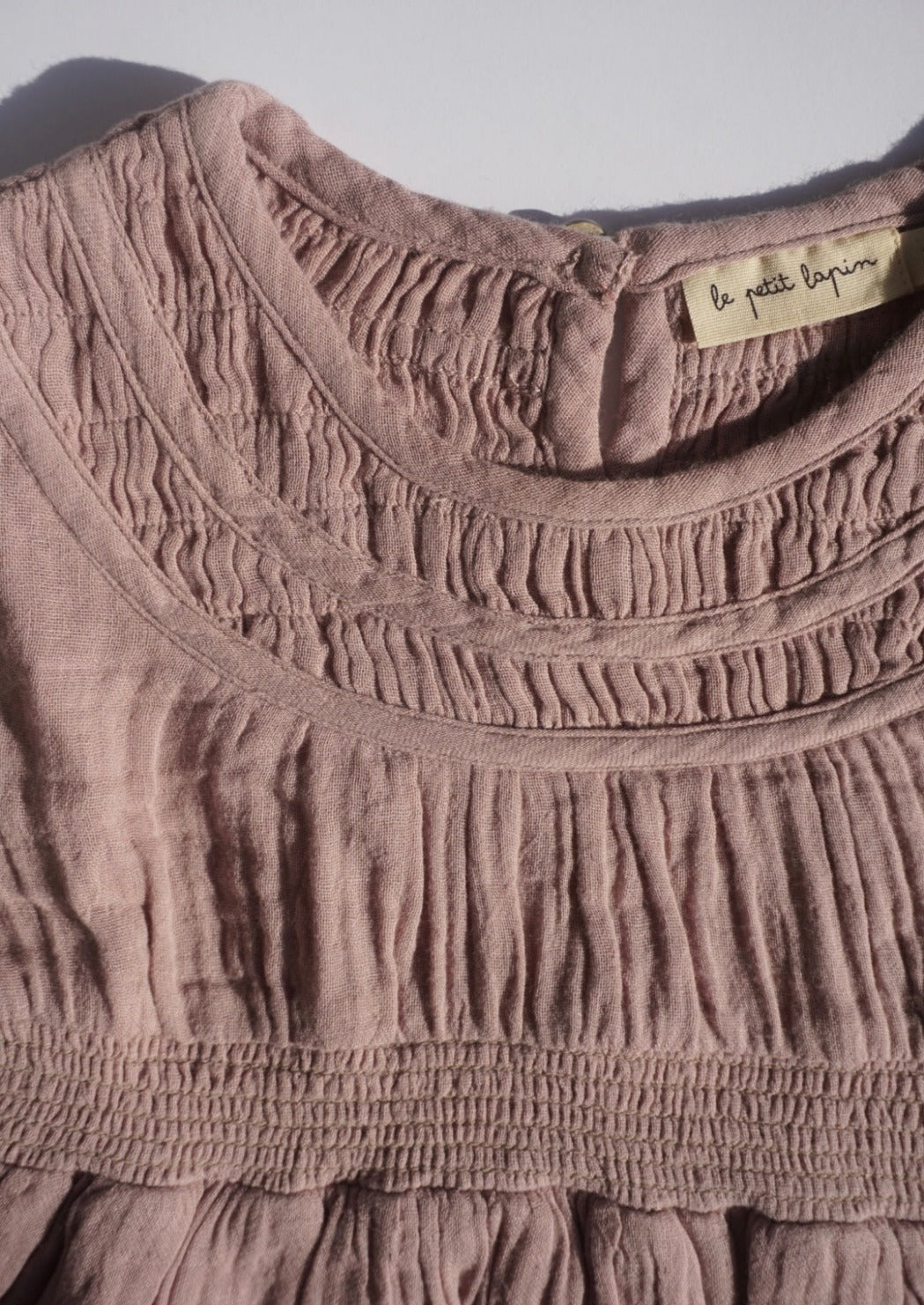 Willow Organic Muslin Layered Top - Raspberry Cream