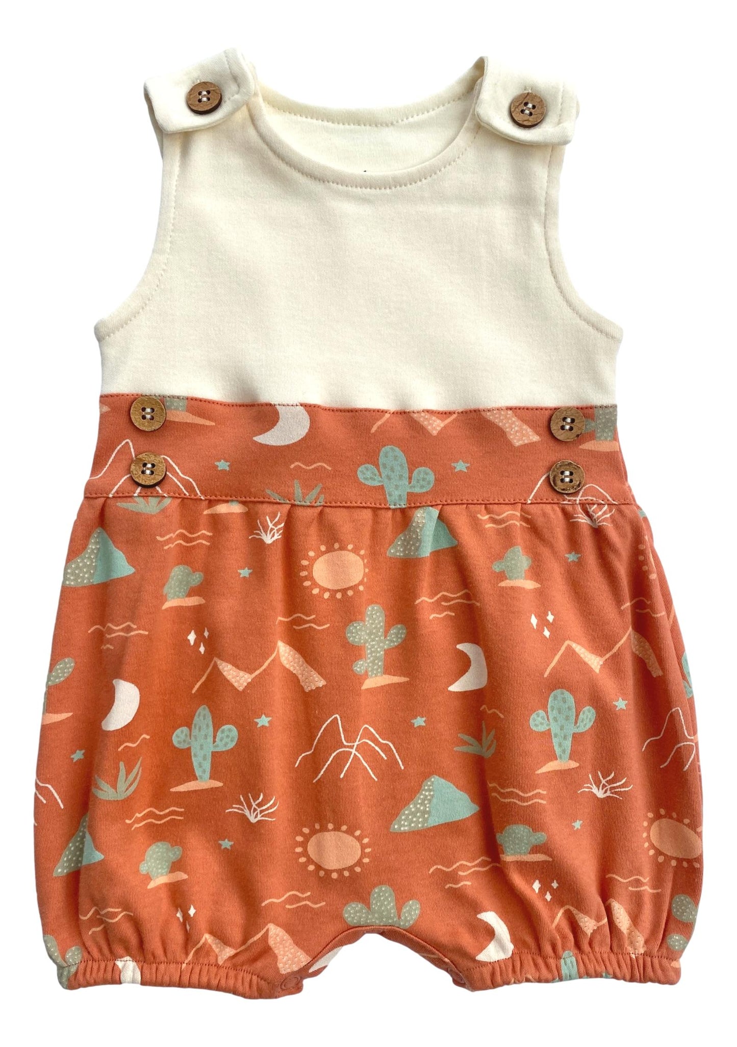Organic Baby Bubble Romper - Desert
