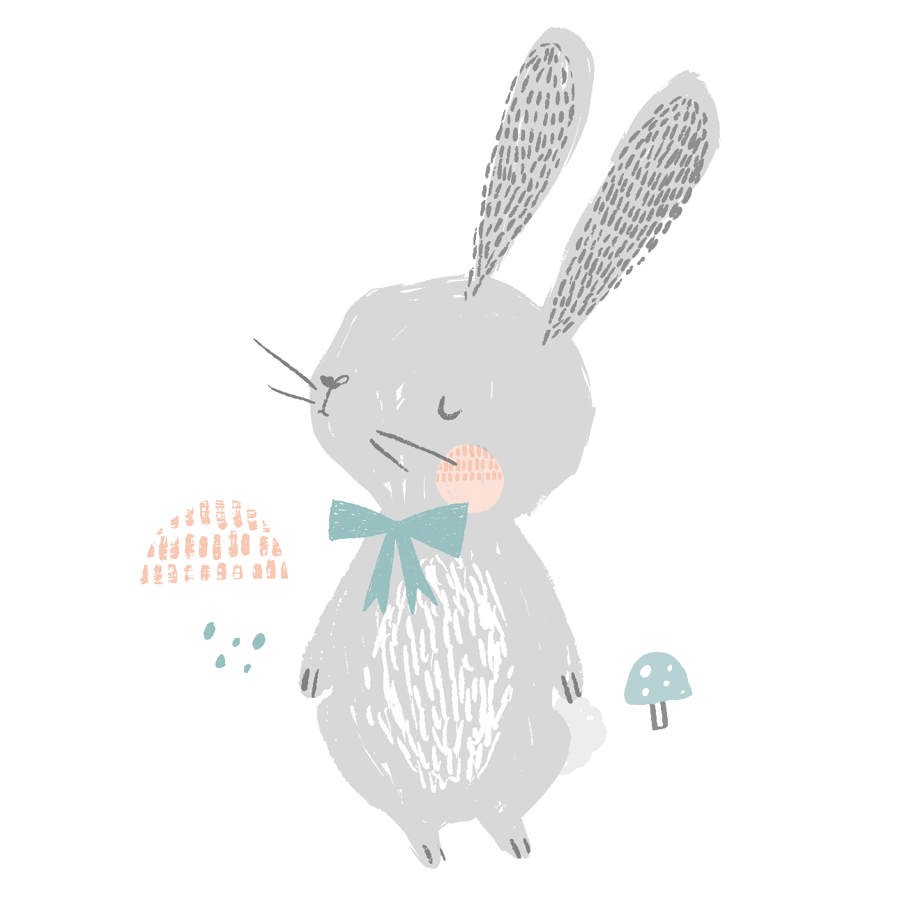 Organic Baby Graphic Bodysuit - Spring Bunny