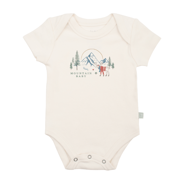 Organic Baby Graphic Bodysuit - Mountain Baby