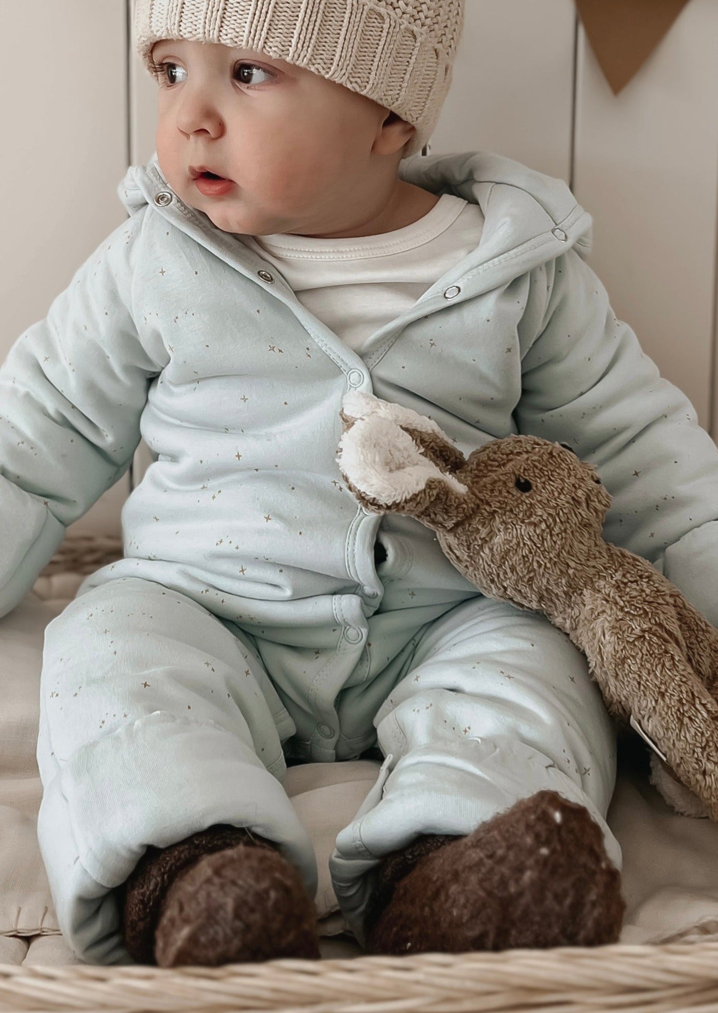 Étoile Organic Plush Baby Bunting - Frozen Dew