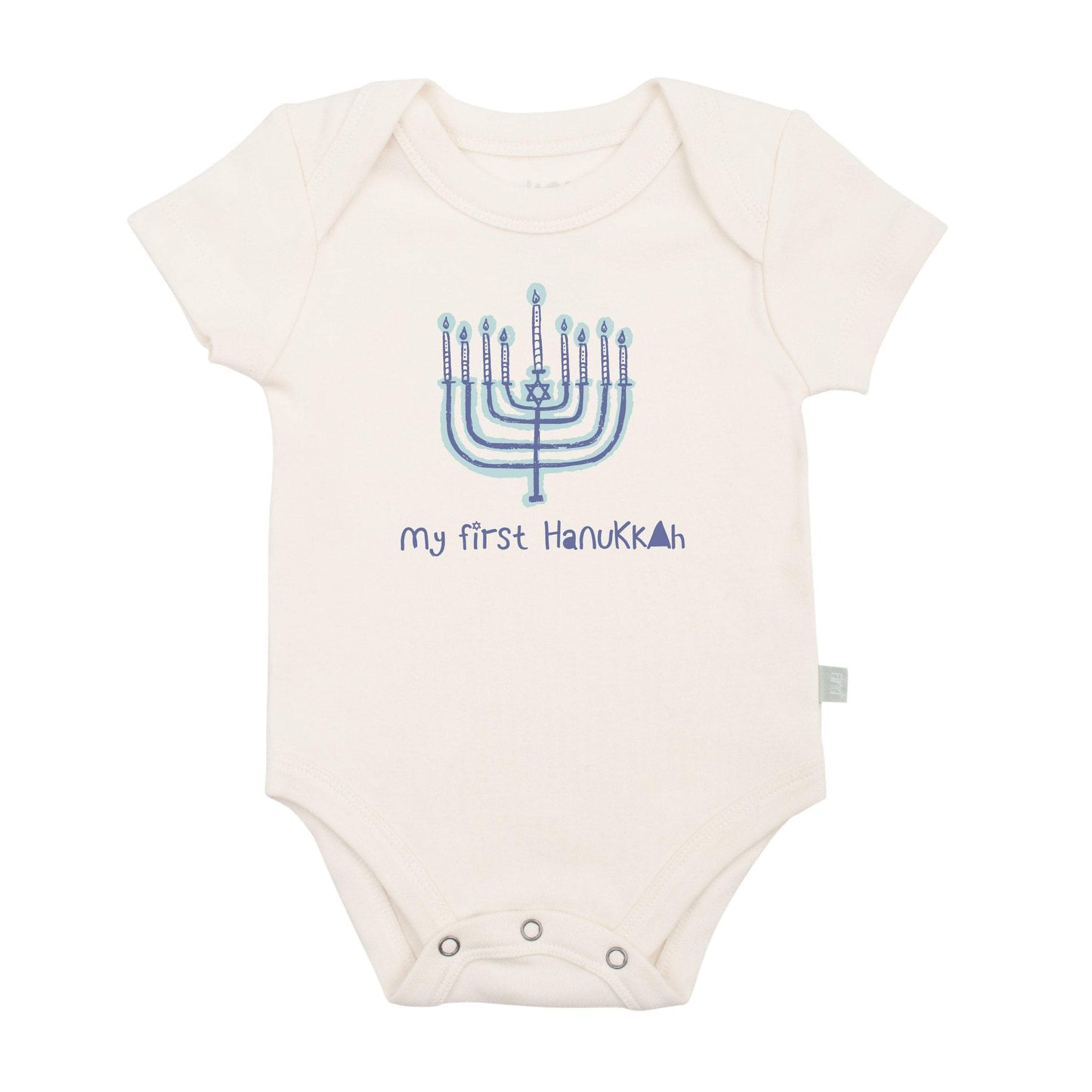 Organic Graphic BabyBodysuit - 1st Hanukkah