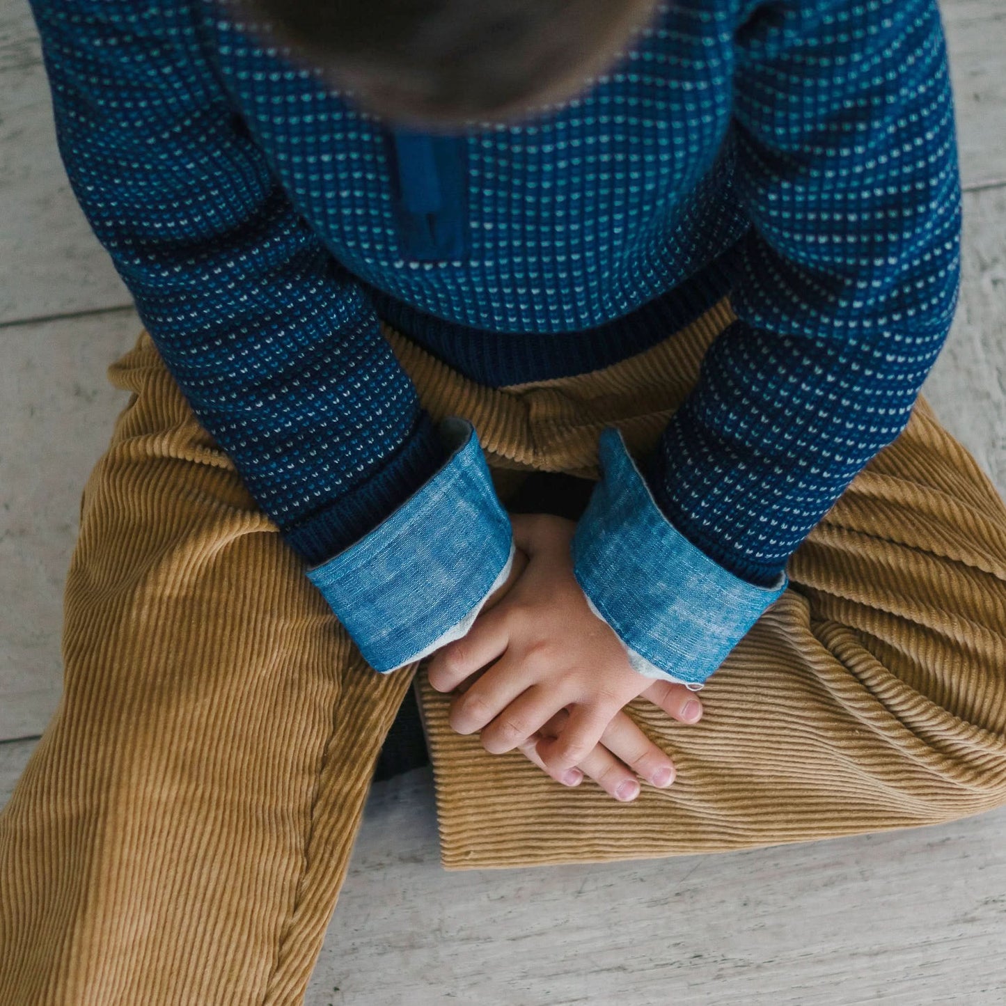 Organic Baby & Kid Boy Henley Sweater with Zipper