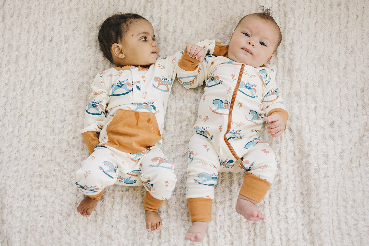 Organic Baby Romper - Rocking Horse