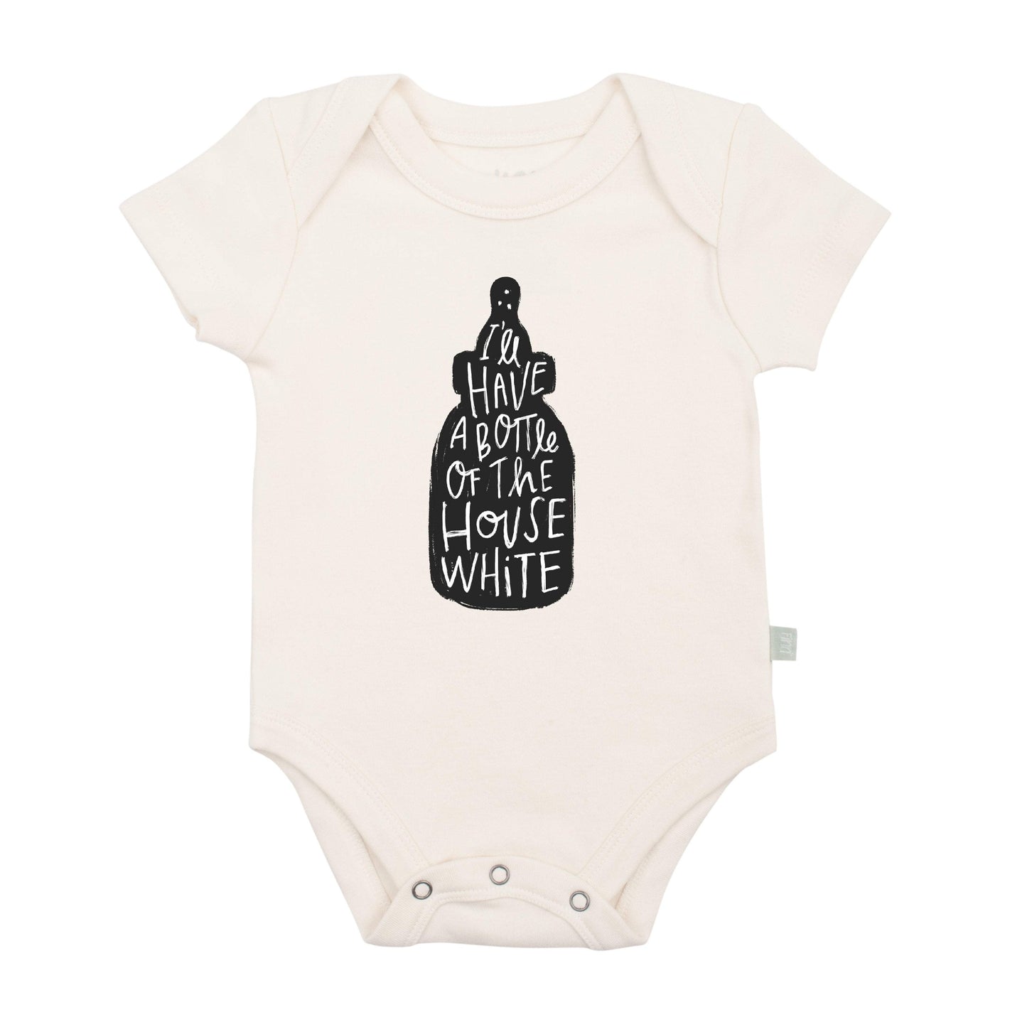 Organic Baby Graphic Bodysuit - House White