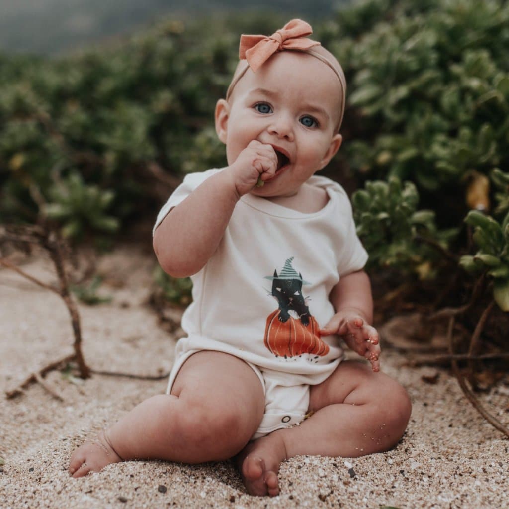 Organic Baby Graphic Bodysuit - My First Halloween Cat