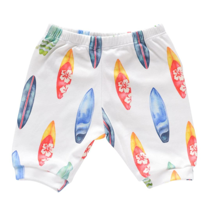 Organic Toddler Shorts - Surf Boards