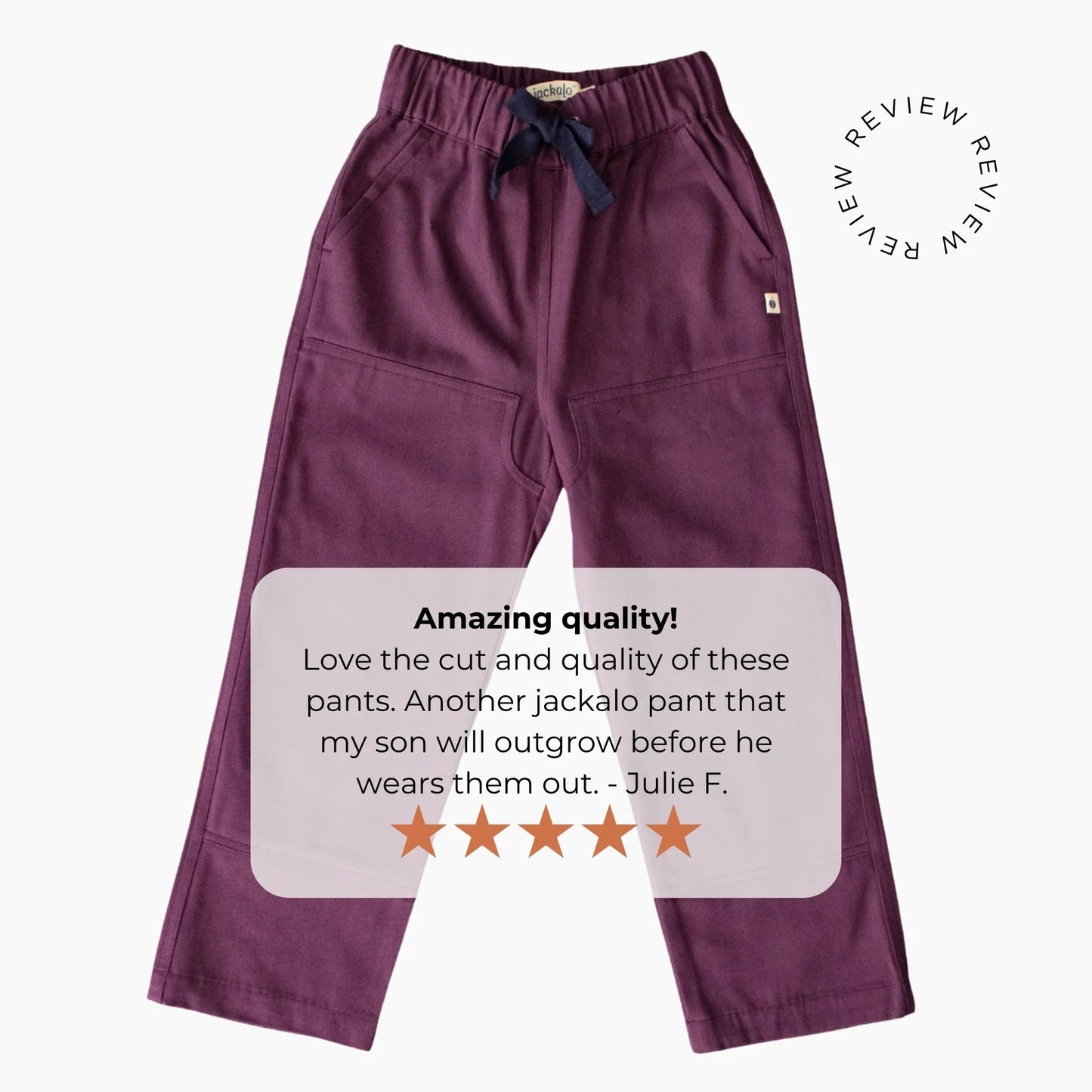 Organic Jules Pants - Plum