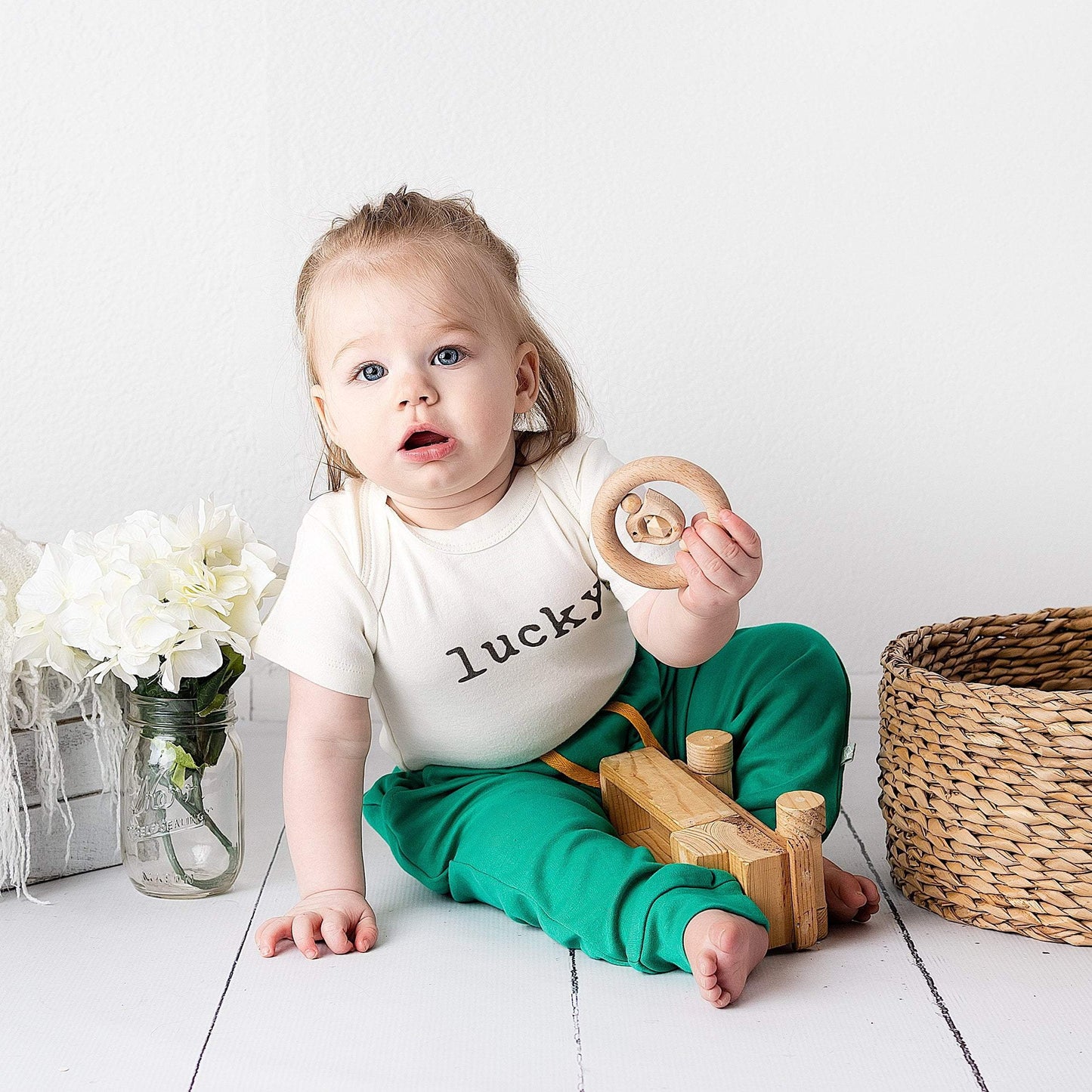 Organic Baby Graphic Bodysuit - Lucky