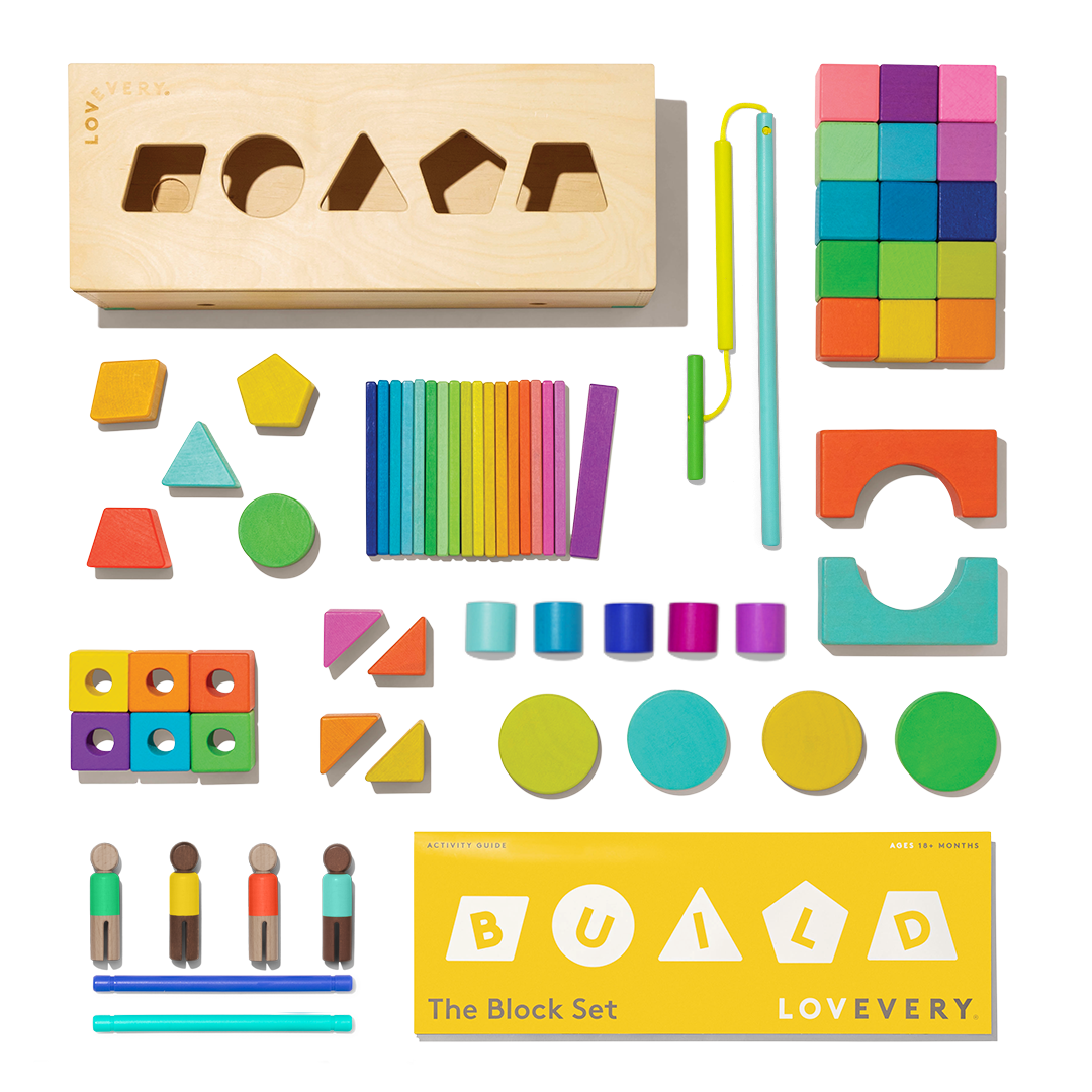 The Block Set - 70-Piece Building Activities for Toddlers & Kids