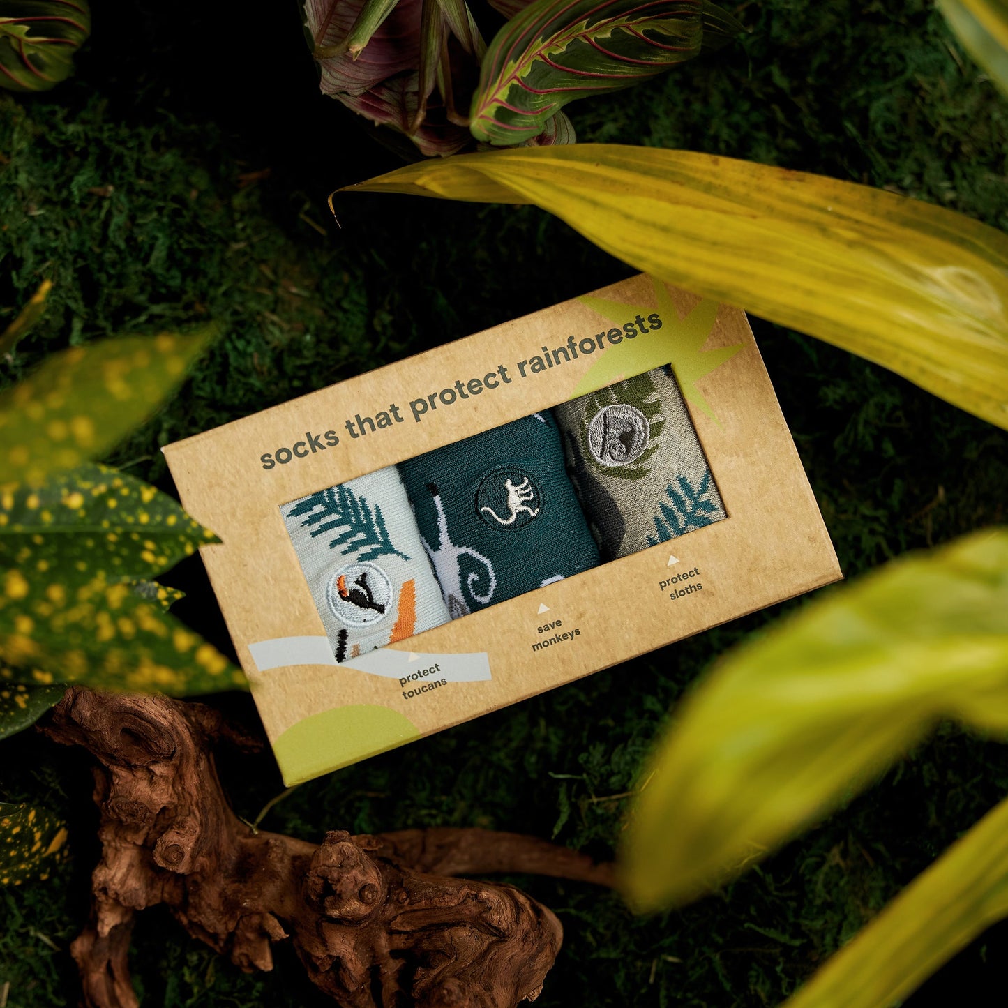 Protect Rainforests Adult Socks Gift Box