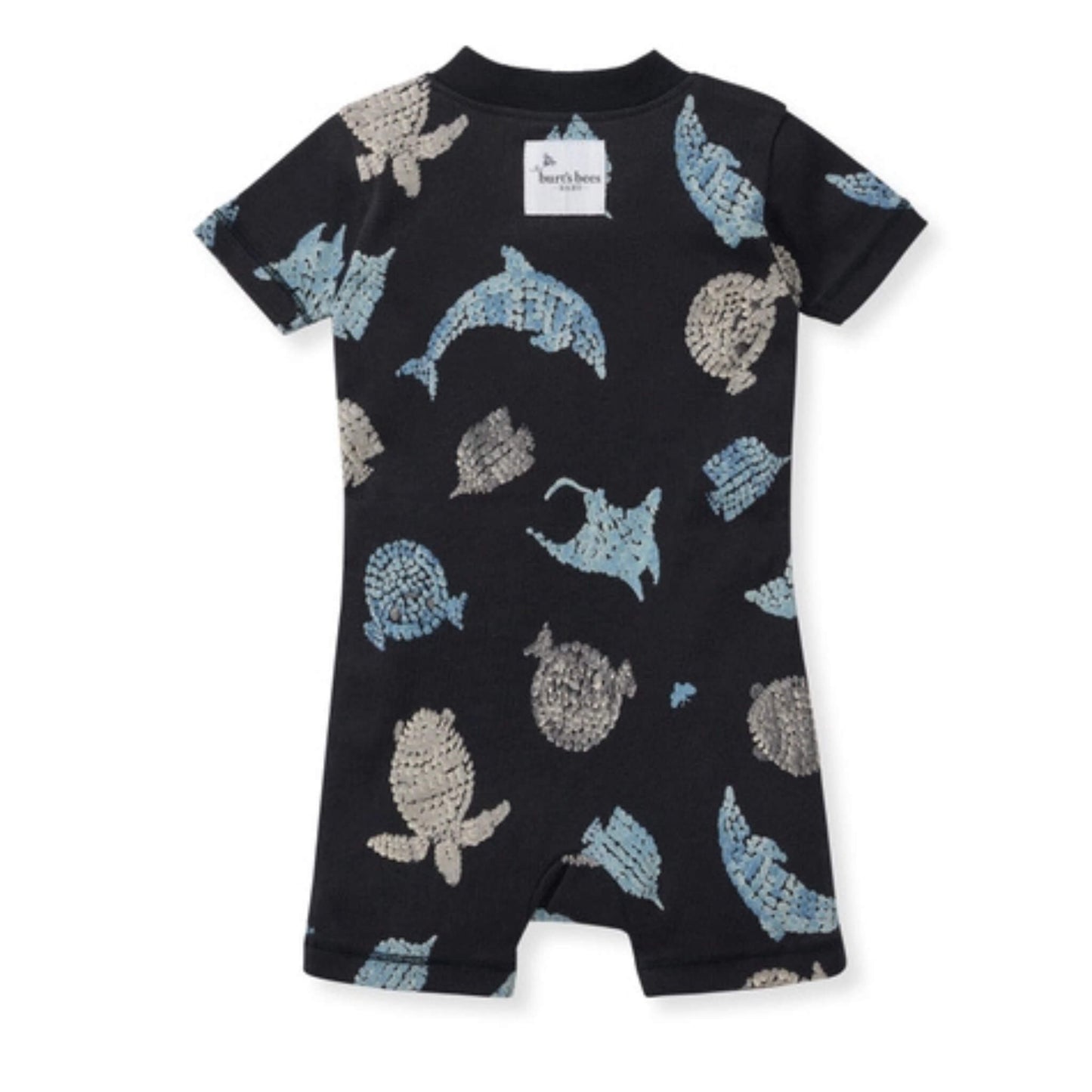 Mosaic Sea Animals Organic Baby Sleeper Romper