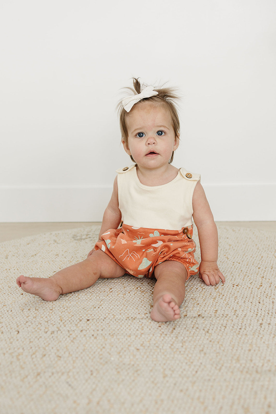 Organic Baby Bubble Romper - Desert