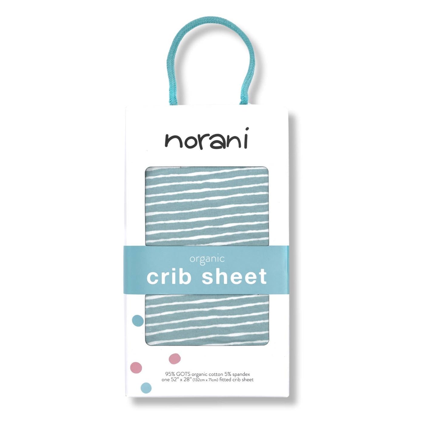 Organic Crib Sheet - Green Stripes