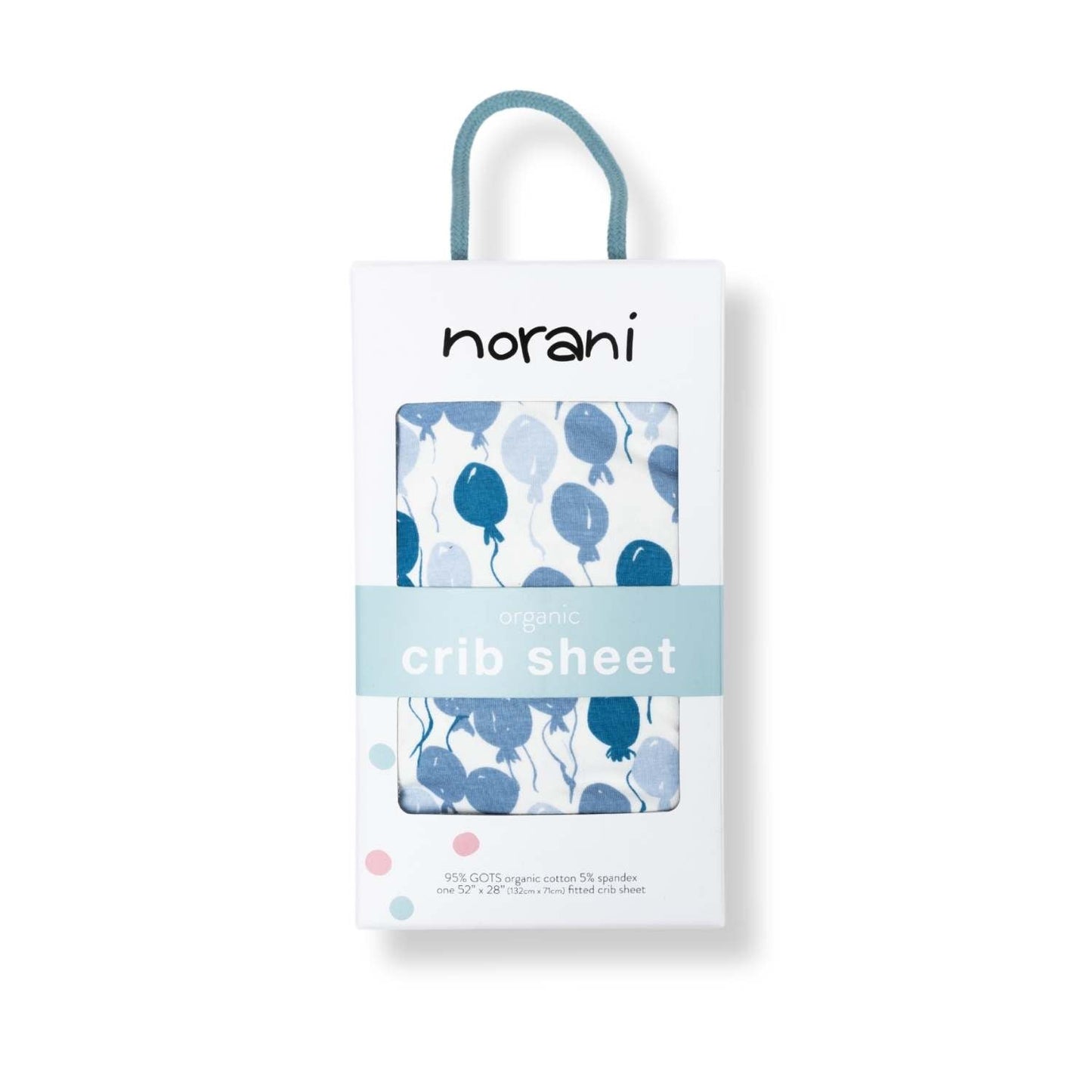 Organic Crib Sheet - Blue Balloons