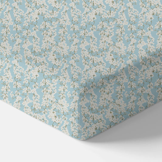 Organic Crib Sheet - Cherry Blossoms