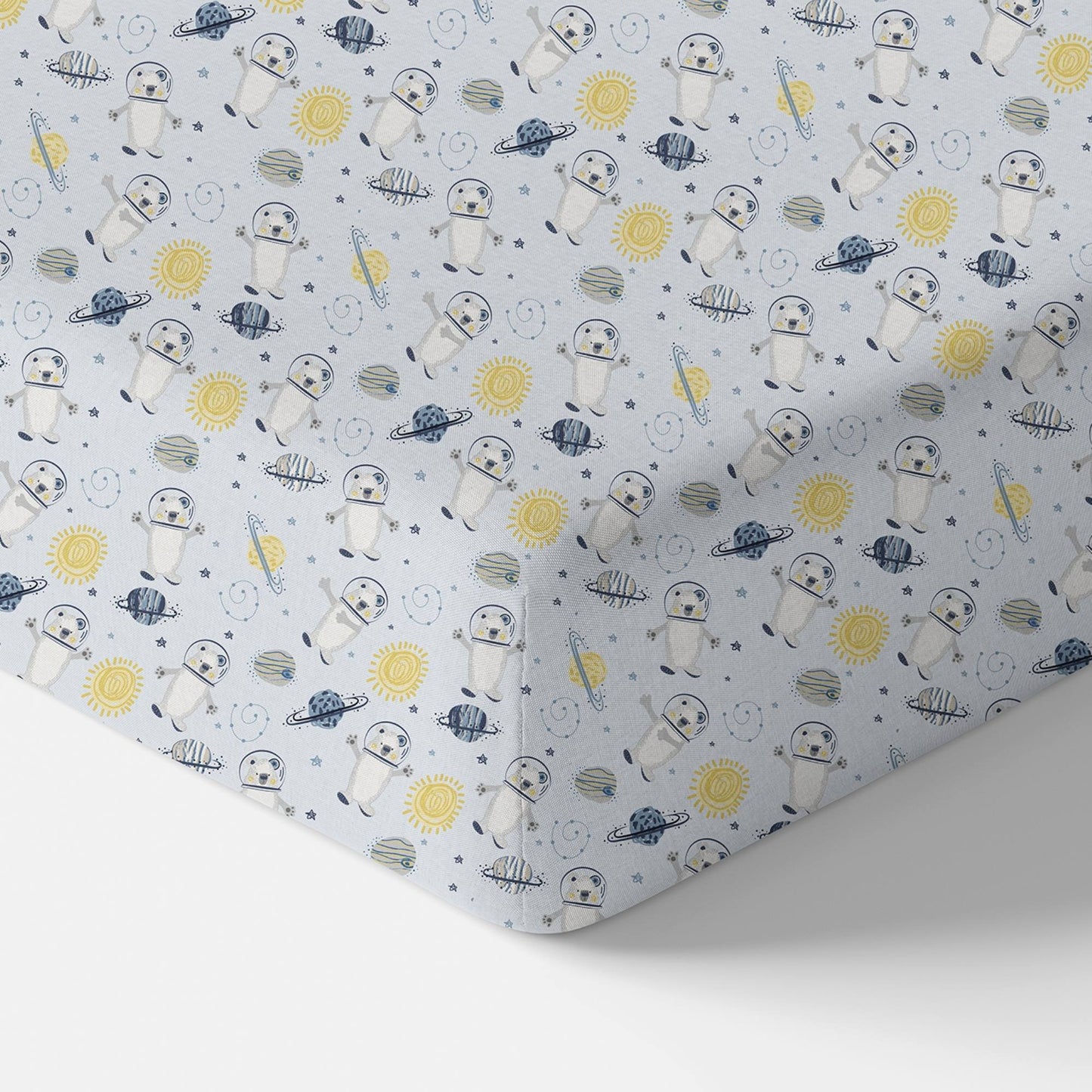 Organic Crib Sheet - Space Bears