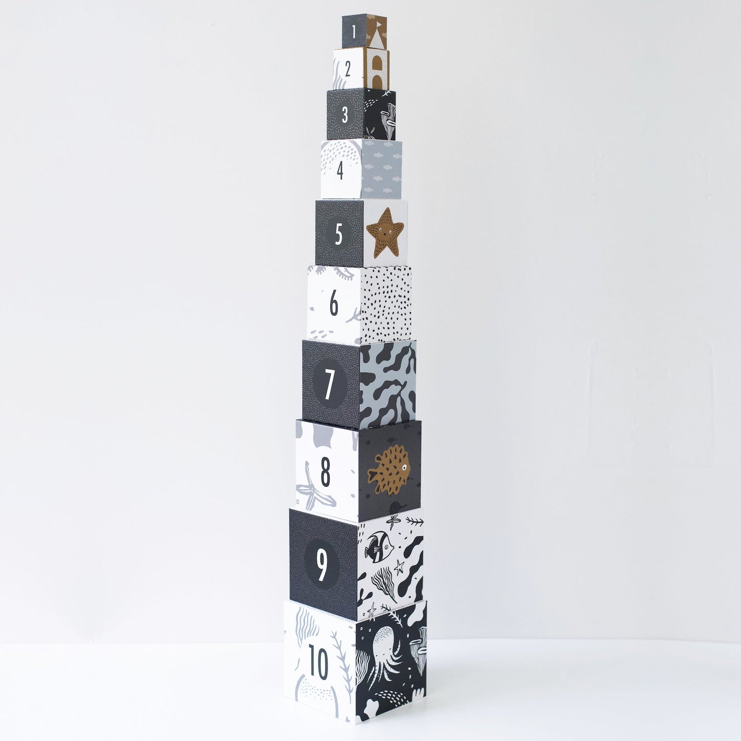 Set of 10 Nesting Blocks - Ocean Animals