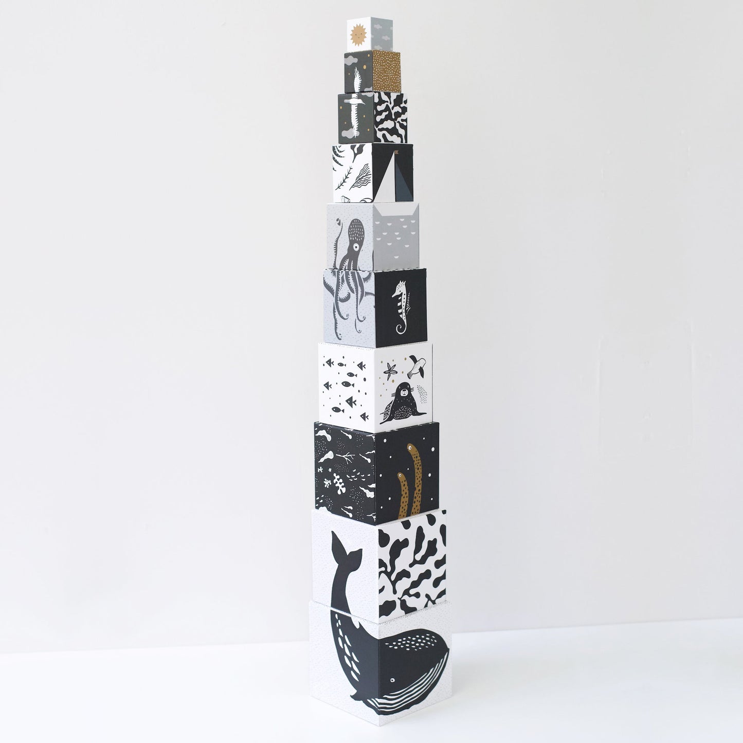 Set of 10 Nesting Blocks - Ocean Animals
