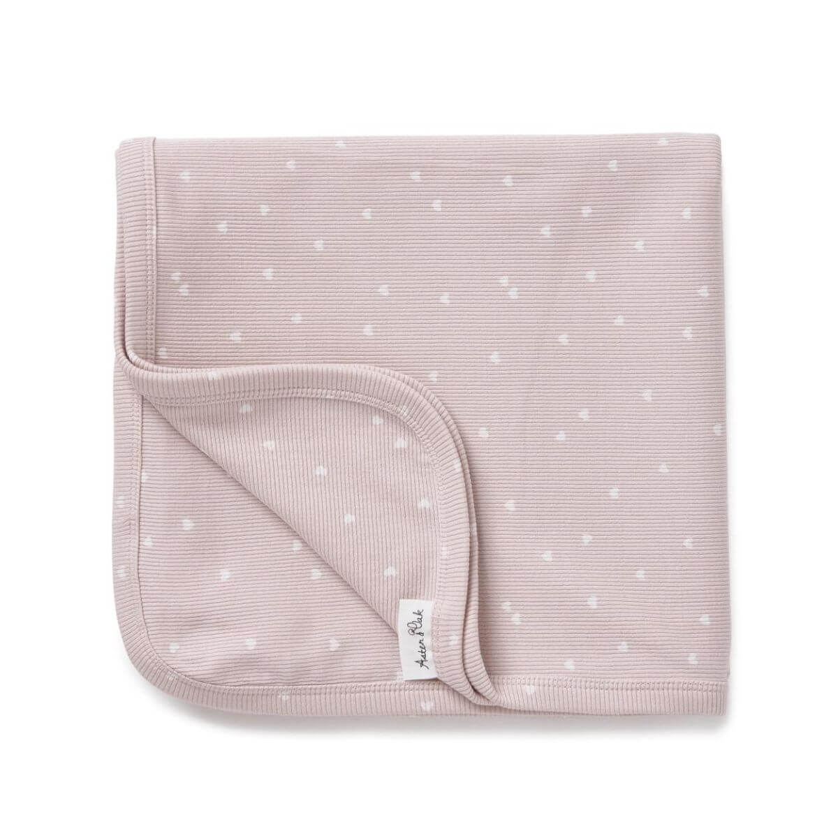 Organic Baby Blanket / Swaddle Heart Wrap - Hushed Violet