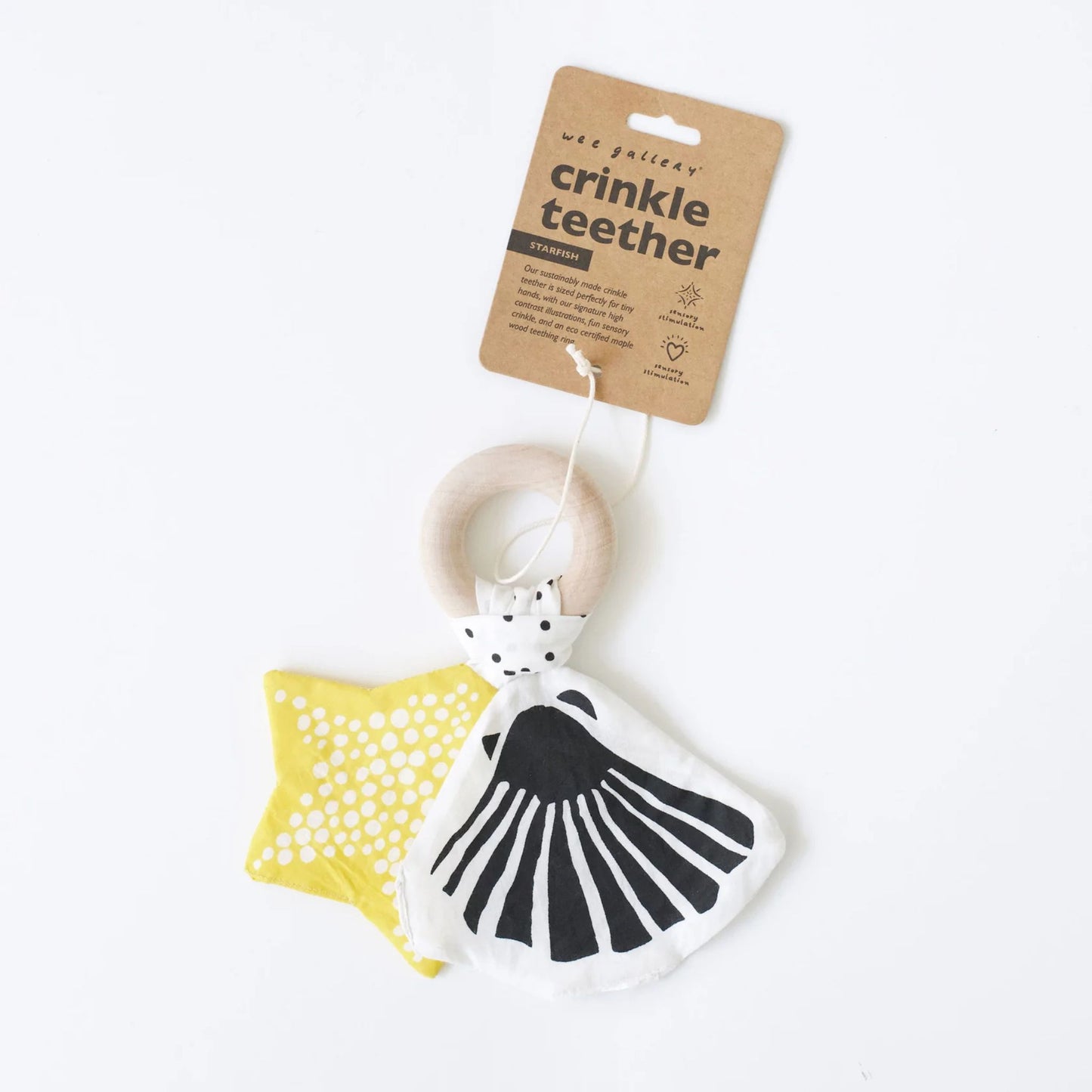 Organic Baby Crinkle Teether - Starfish