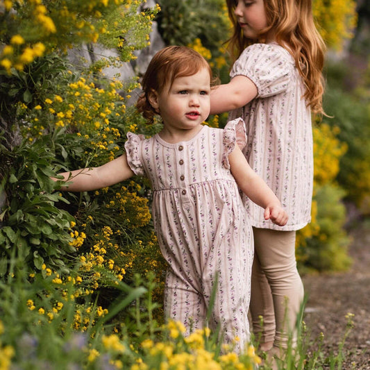 Organic Baby Farmhouse Floral Jumpsuit
