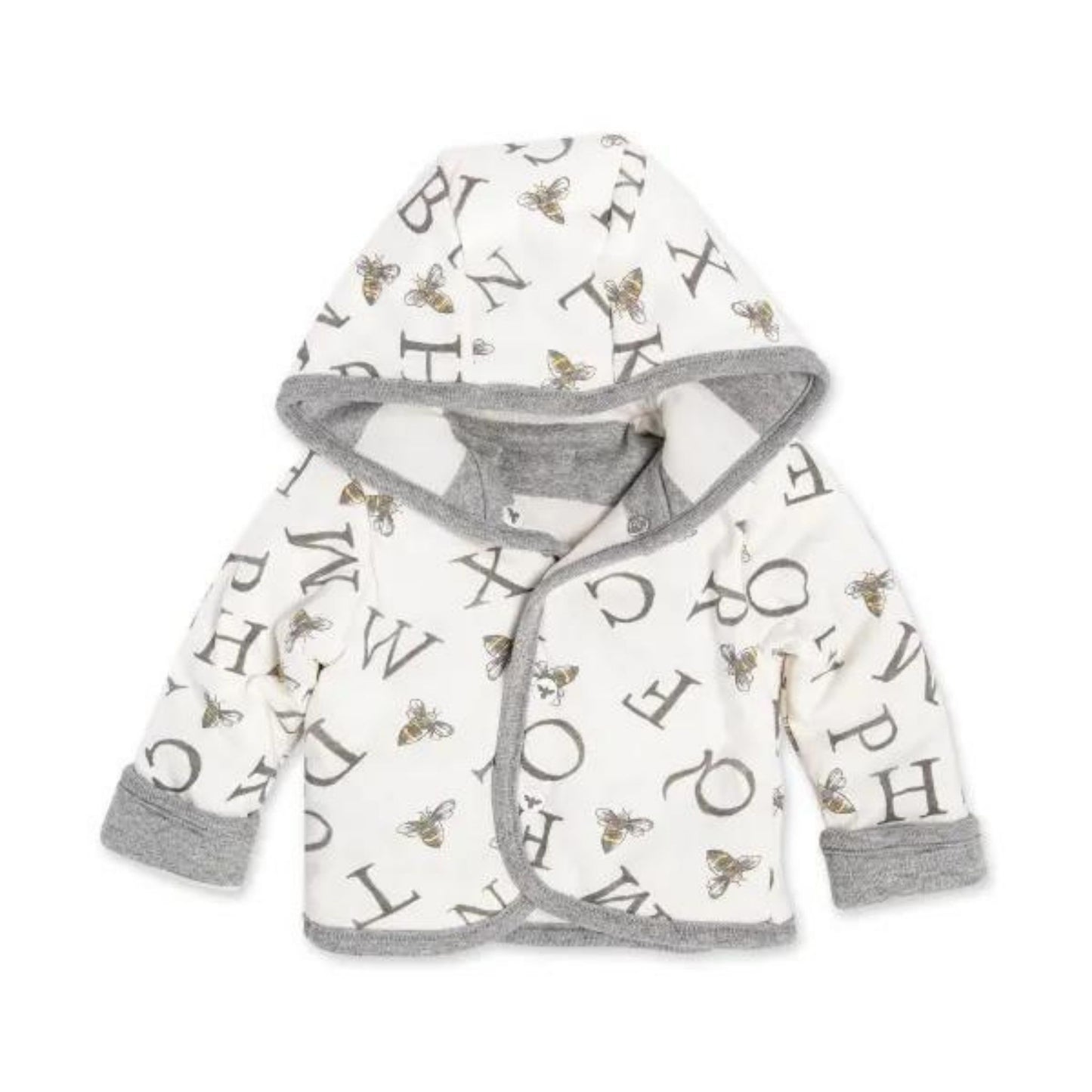 Organic Baby Reversible Jacket - Alphabet & Stripes