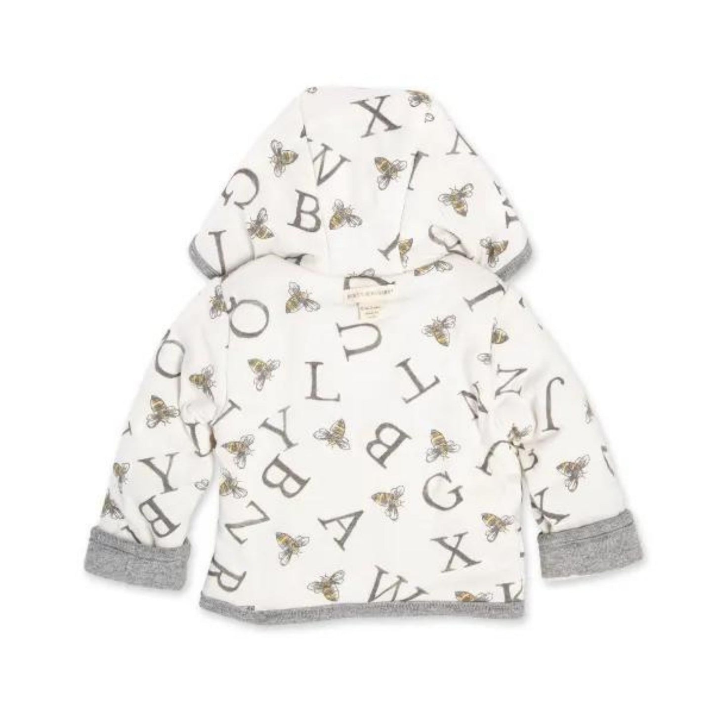 Organic Baby Reversible Jacket - Alphabet & Stripes