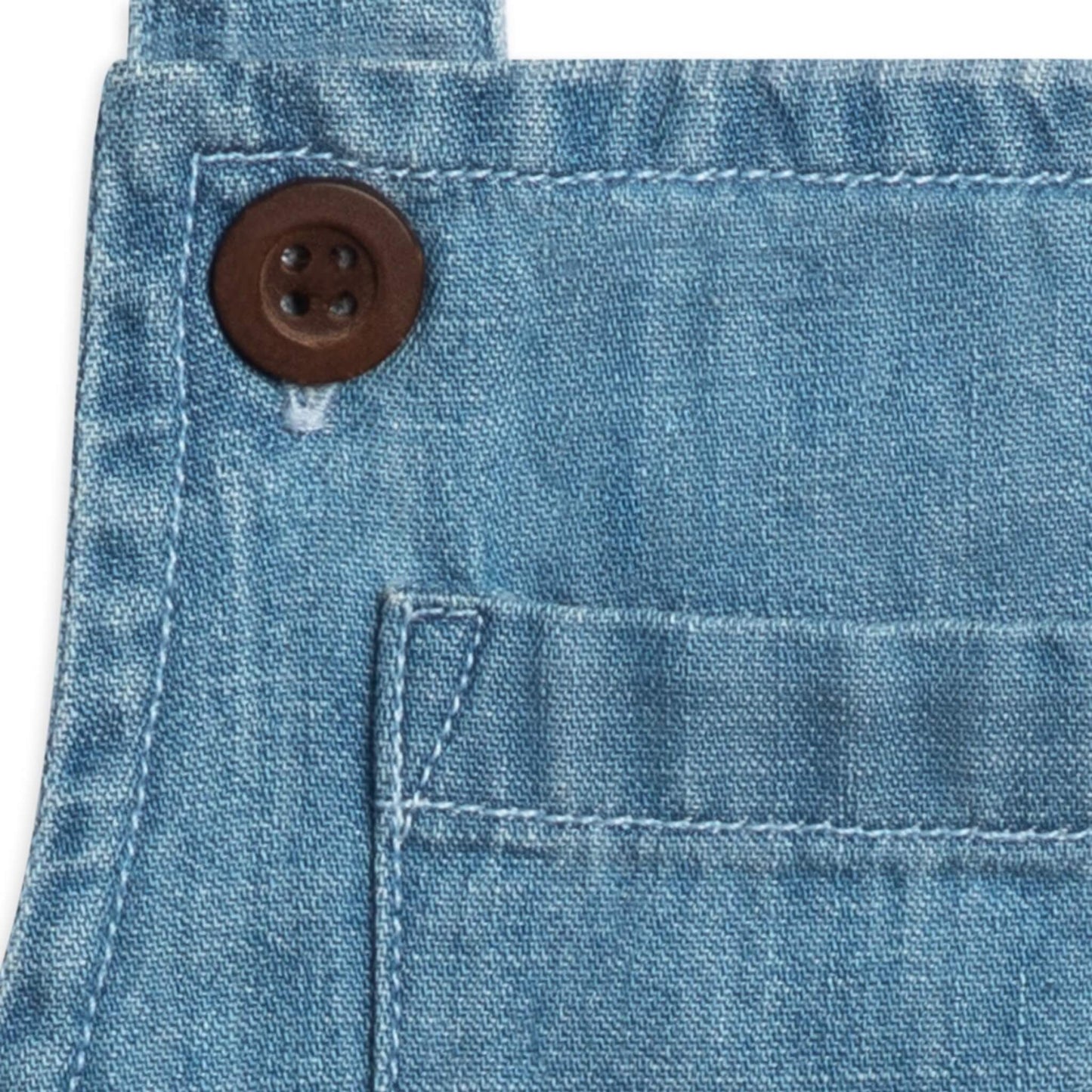Organic Baby Noe Chambray Bubble Overall