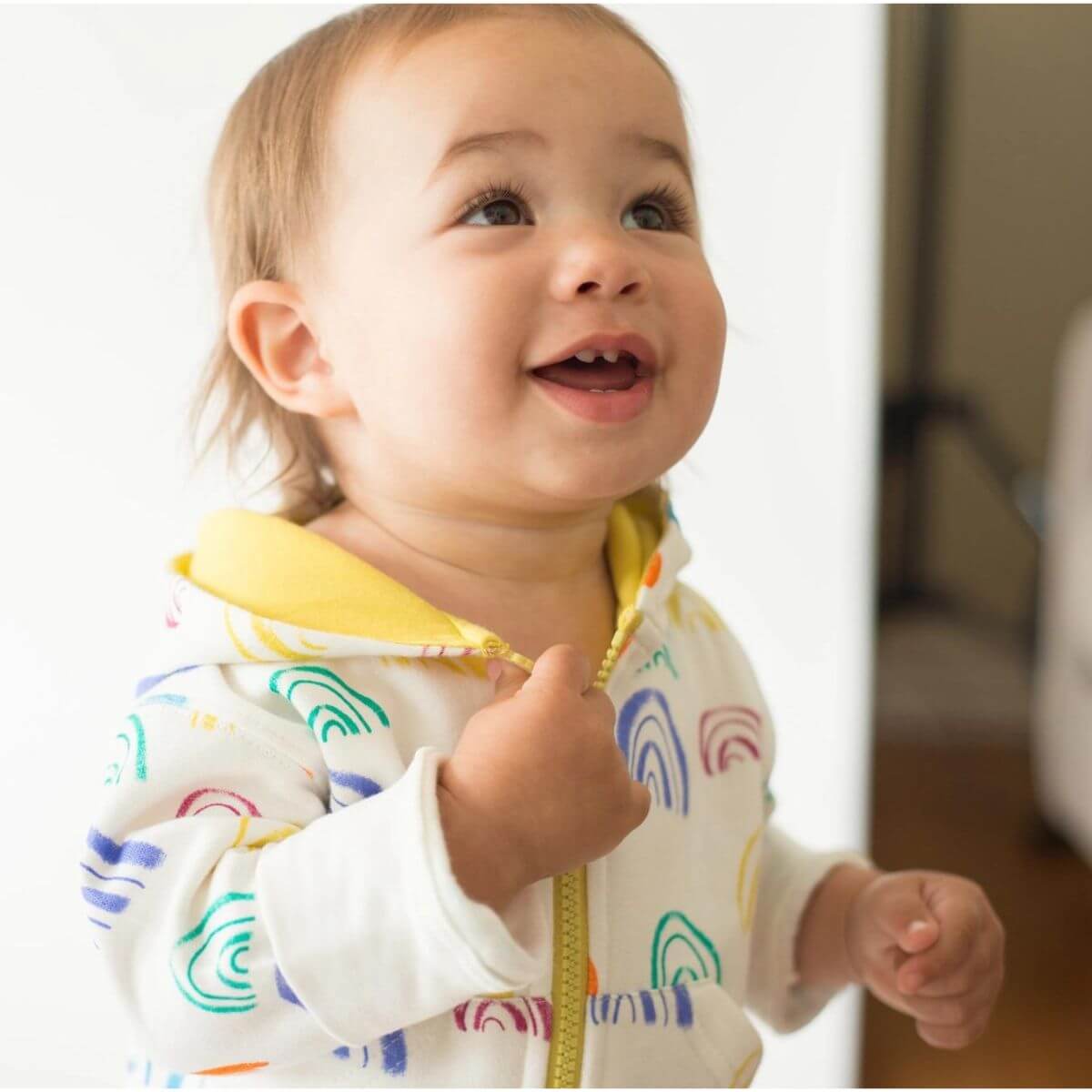 Organic Baby & Toddler Zip Hoodie - Rainbow