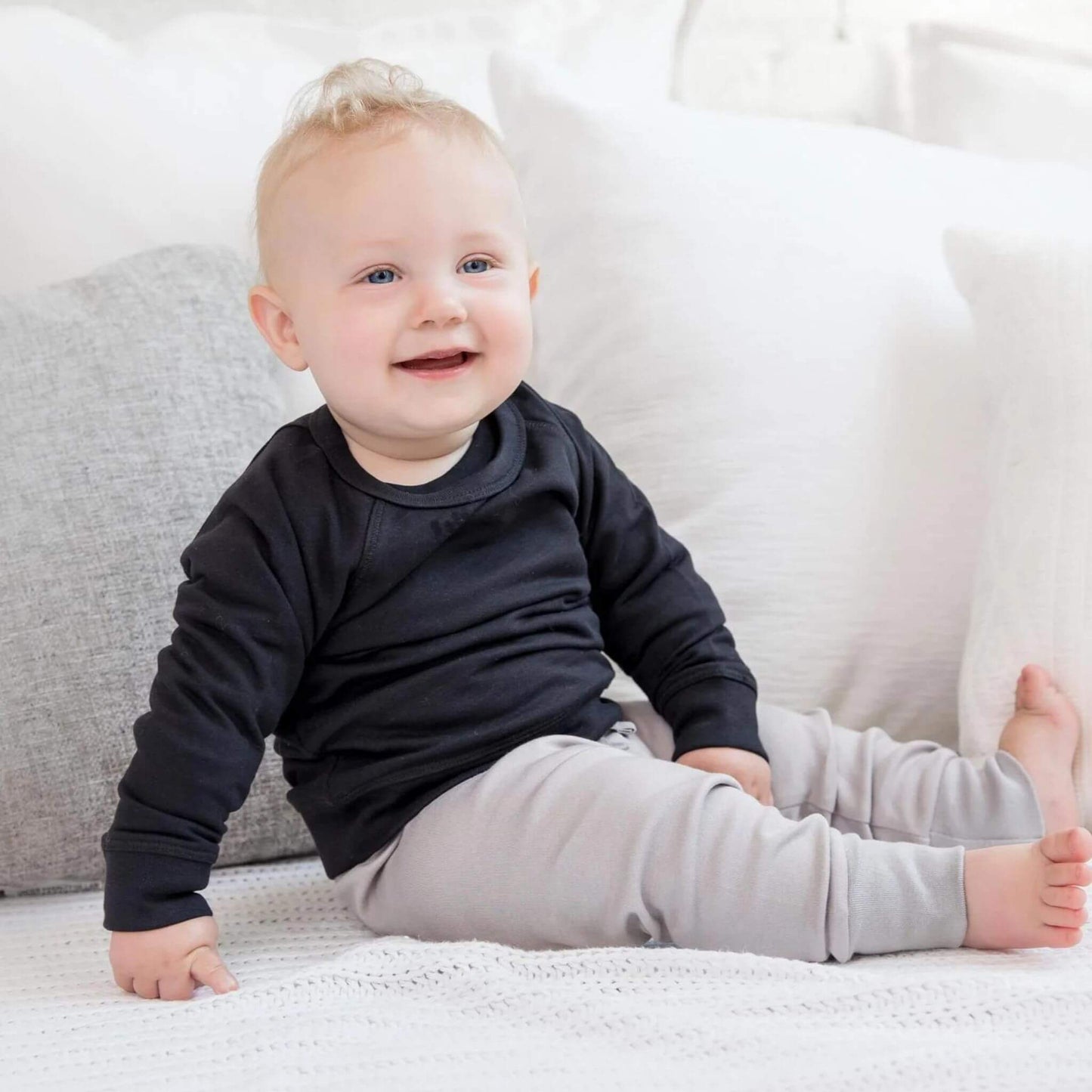 Brooklyn Organic French Terry Kid Pullover - Black