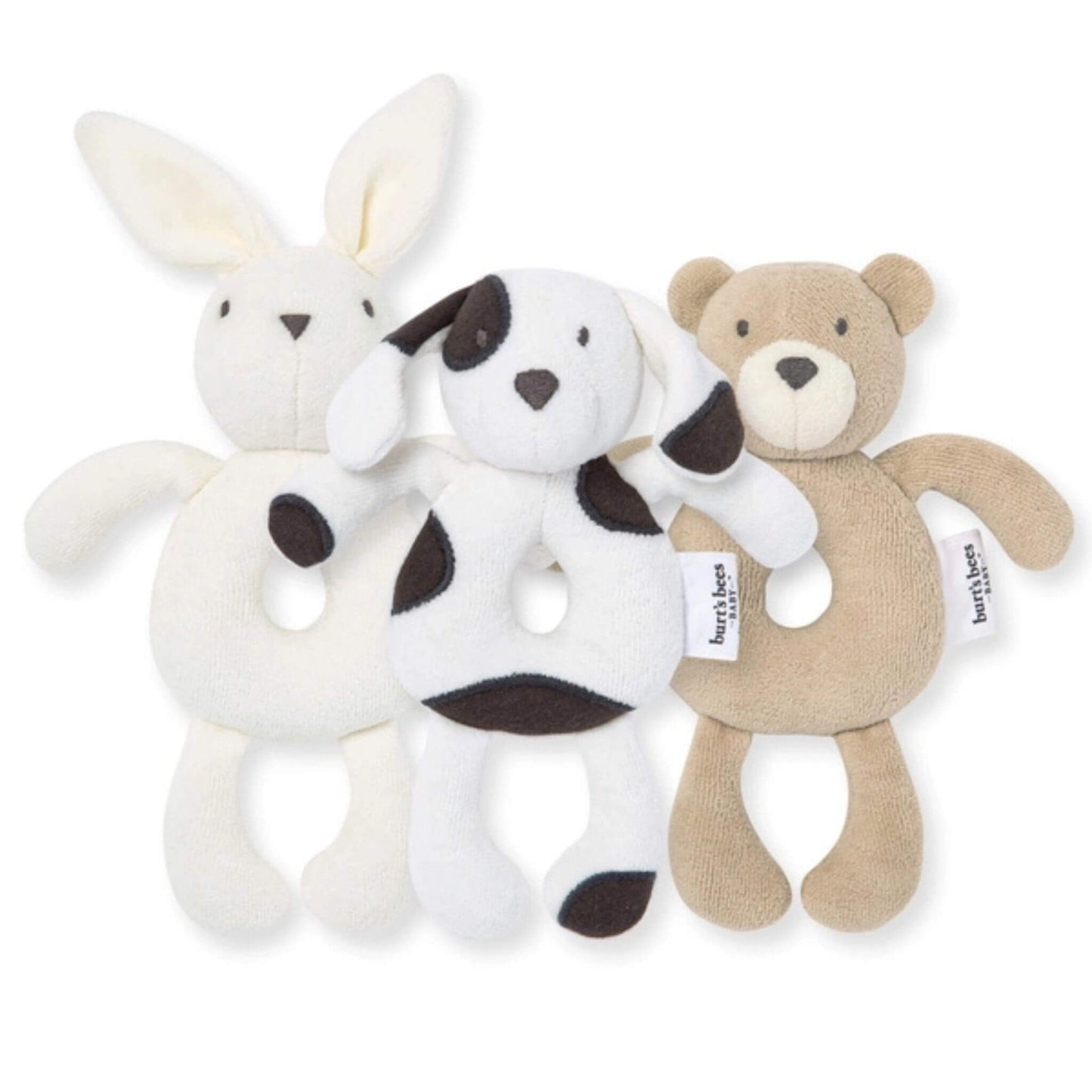 Organic Cotton Puppy Plush Baby Rattle