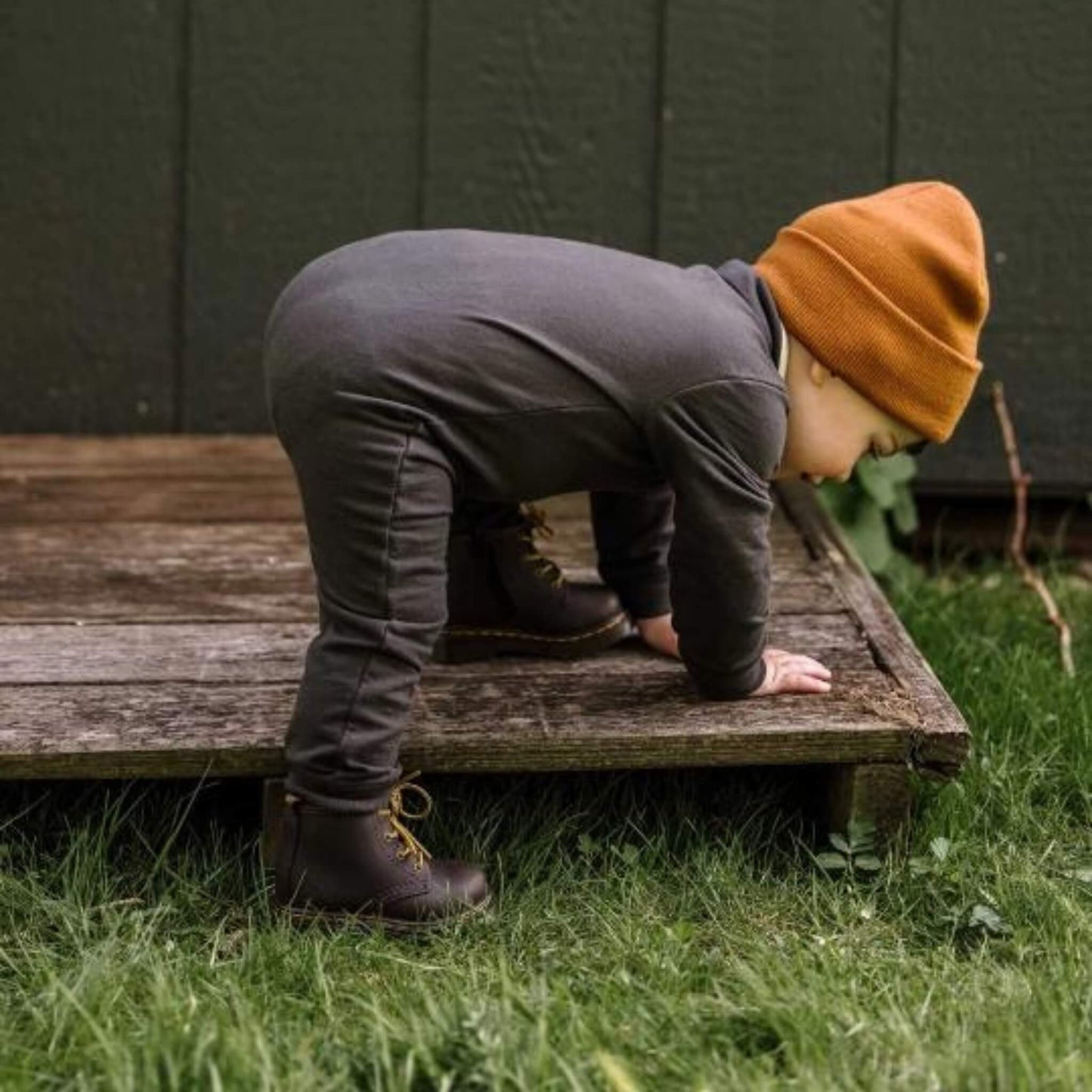 Organic Cotton Quarter Zip Baby & Toddler Romper