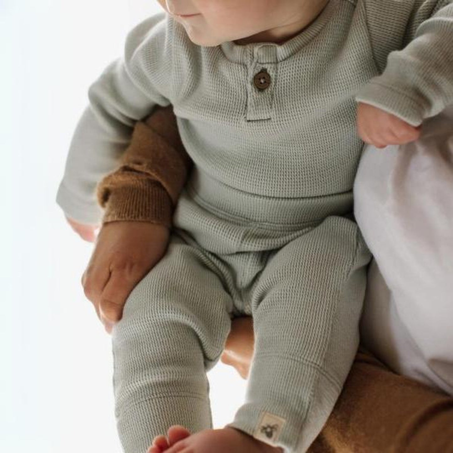 Organic Cotton Thermal Baby Bodysuit & Pant Set