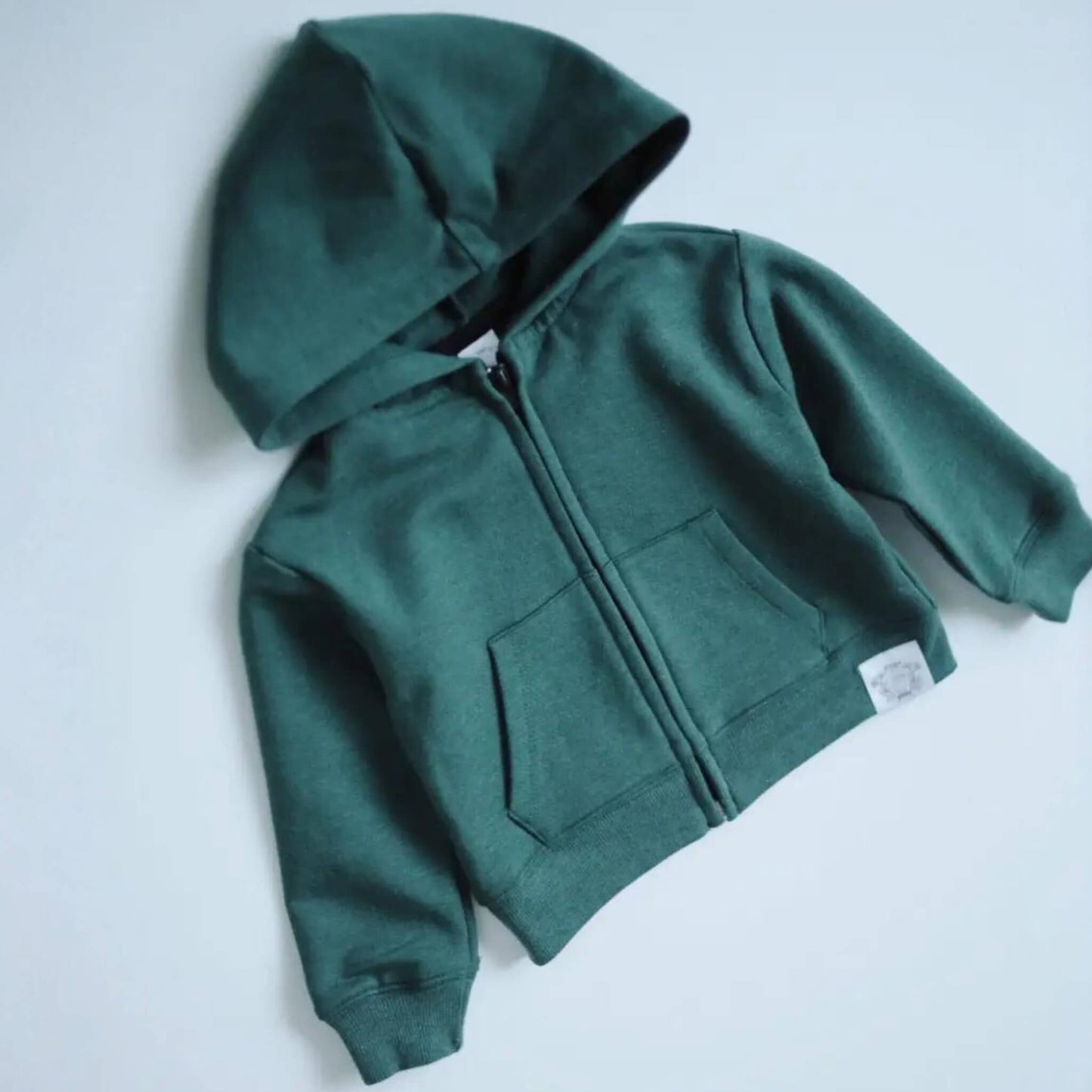 Zip Up Kid Hoodie - Pine