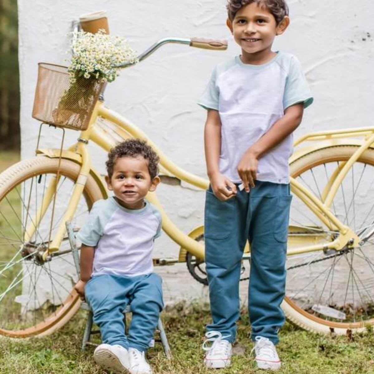 Organic Toddler Raglan Tshirt & French Terry Joggers Set