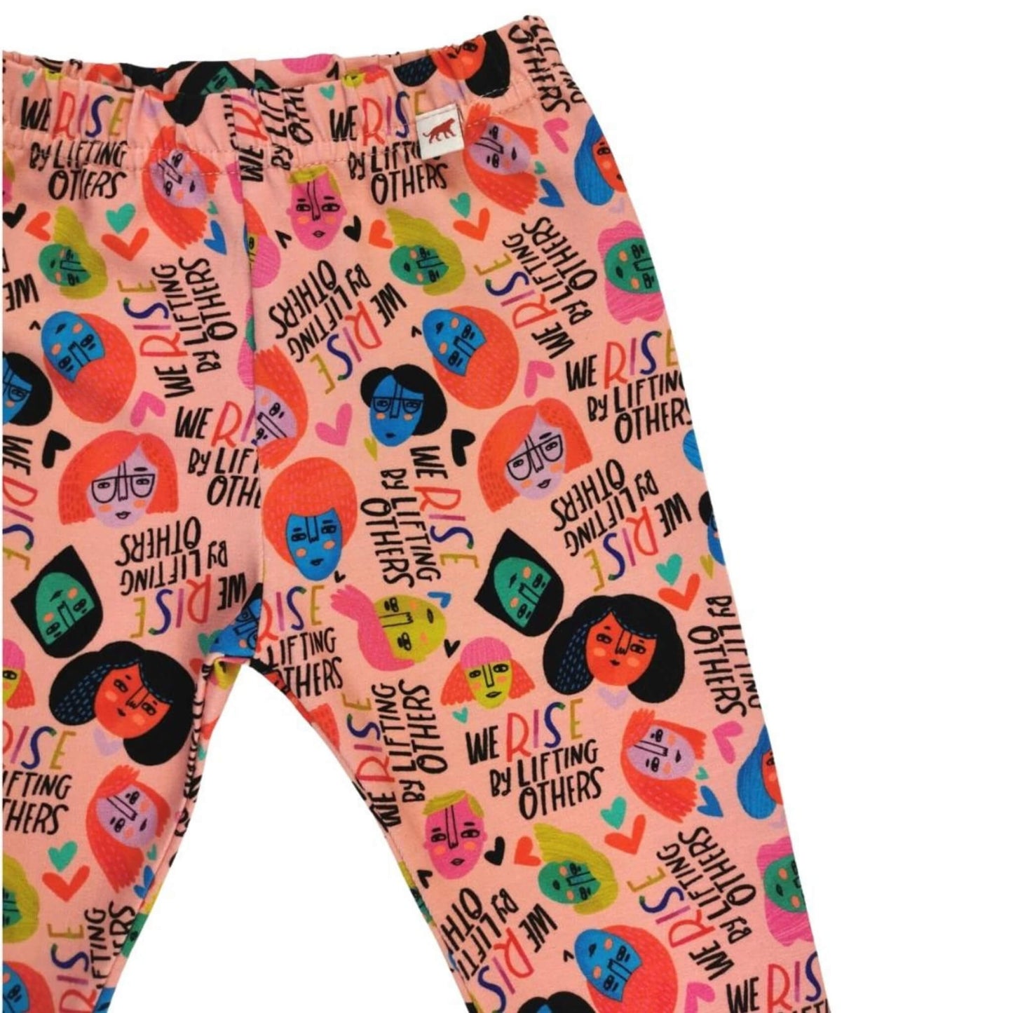 Organic Toddler Handmade Leggings - We Rise by Lifting Others