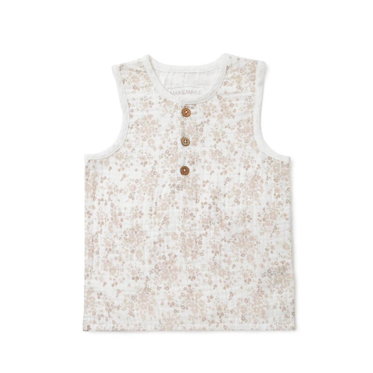 Organic Toddler Tank & Shorts Set - Floral Summer Bloom