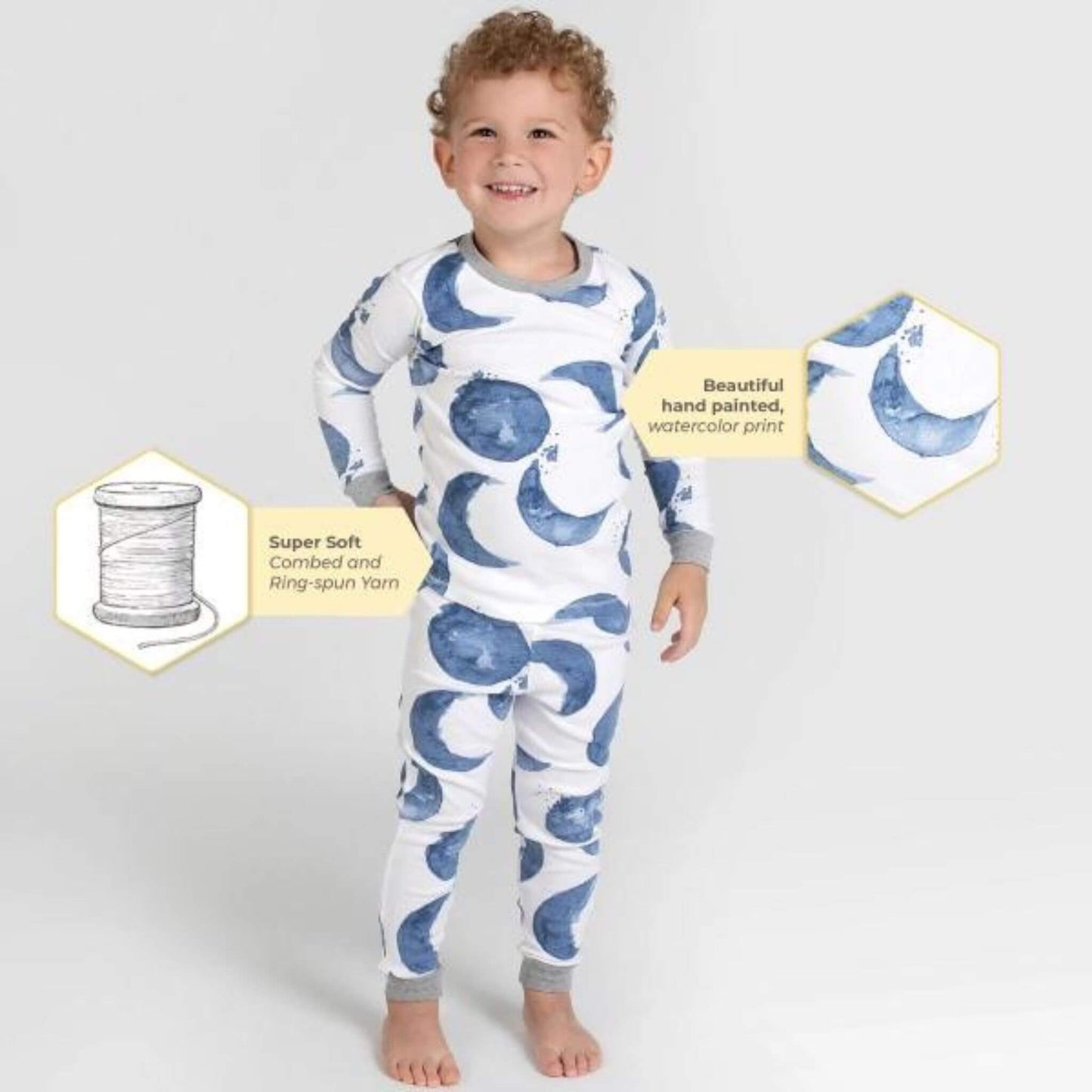 Organic Toddler Pajamas - Hello Moon