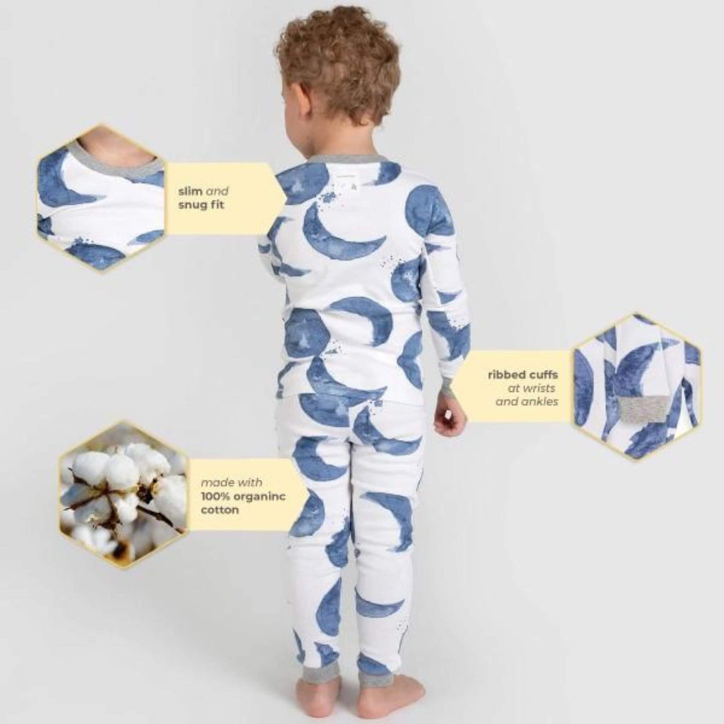 Organic Toddler Pajamas - Hello Moon