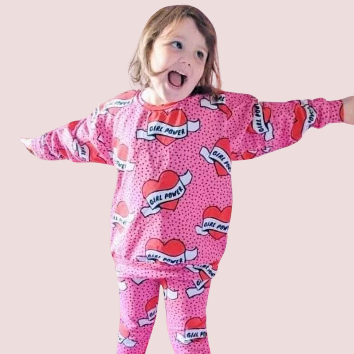 Organic Toddler & Kid Handmade Graphic Top - Girl Power