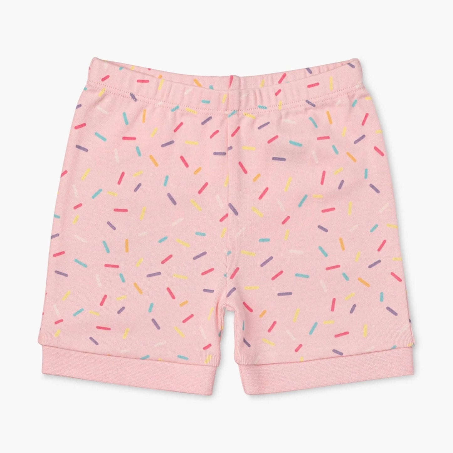 Organic Toddler & Kid Pajama Tee and Short Set - Colorful Sprinkles