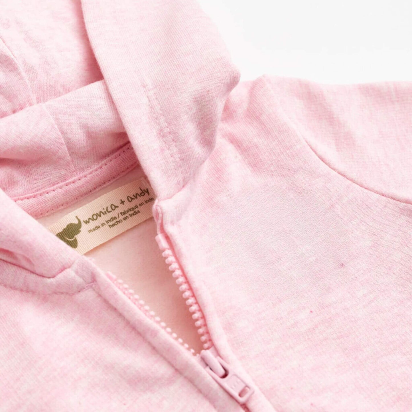 Organic Zip-Up Toddler Hoodie - Pink