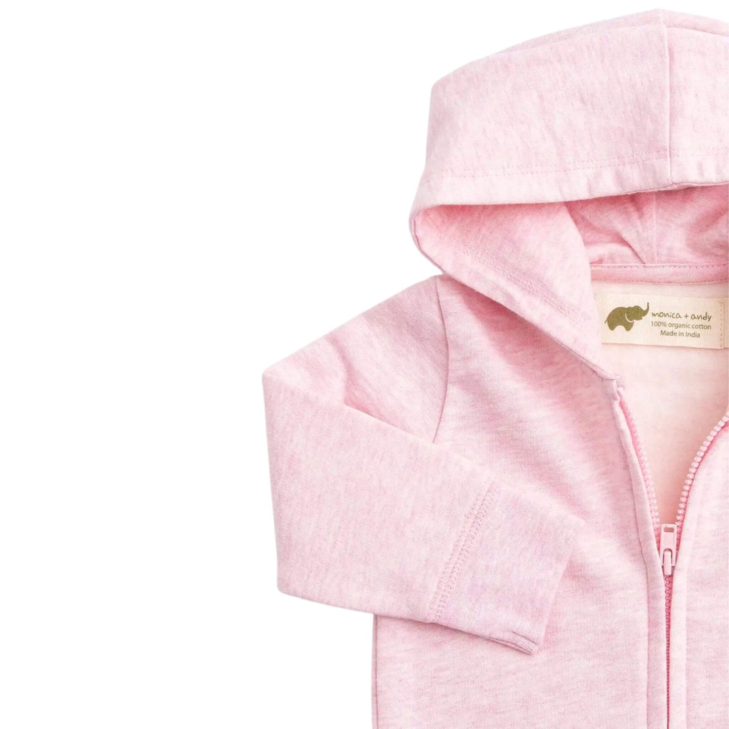 Organic Zip-Up Toddler Hoodie - Pink