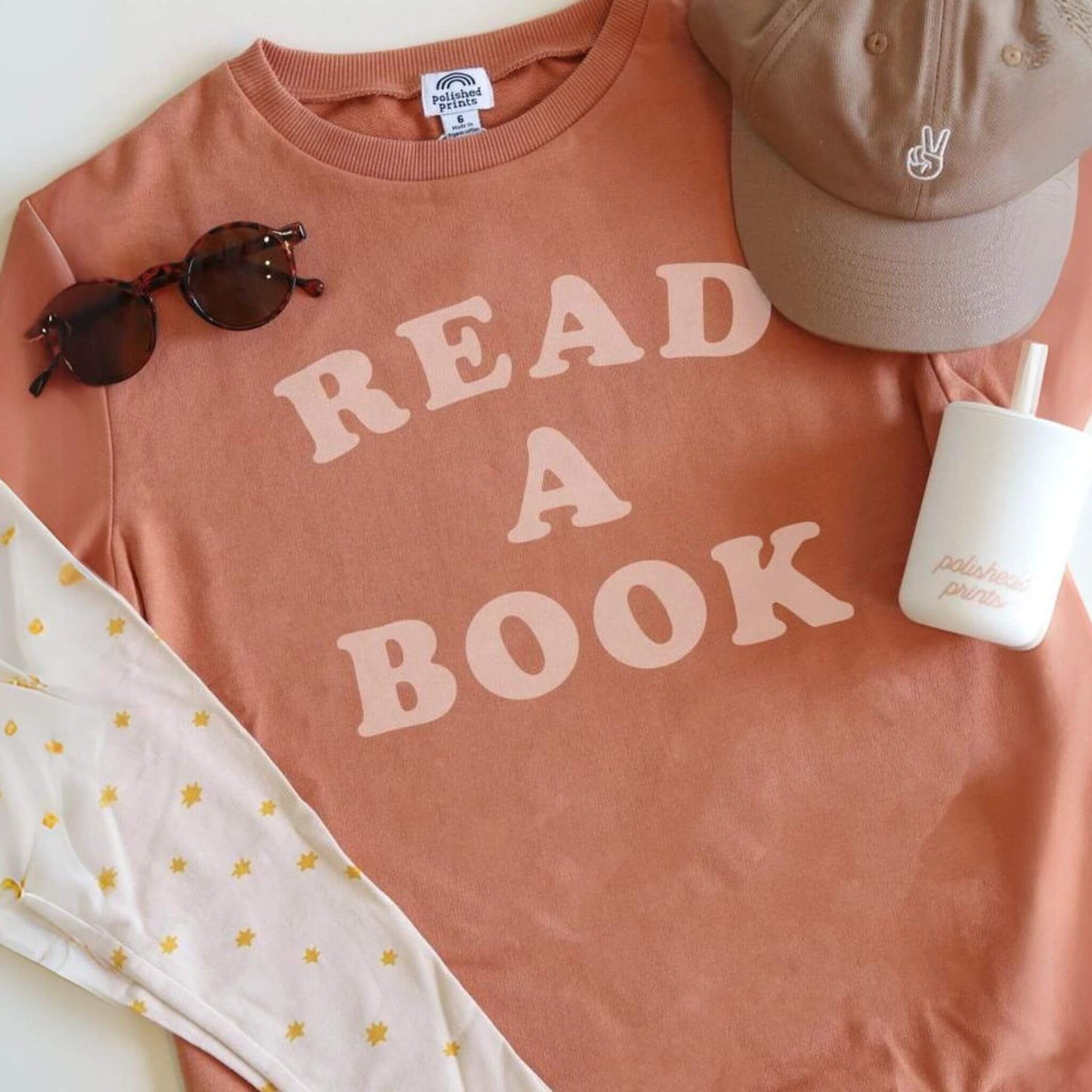 Read a Book Organic Toddler & Kids Pullover Sweatshirt
